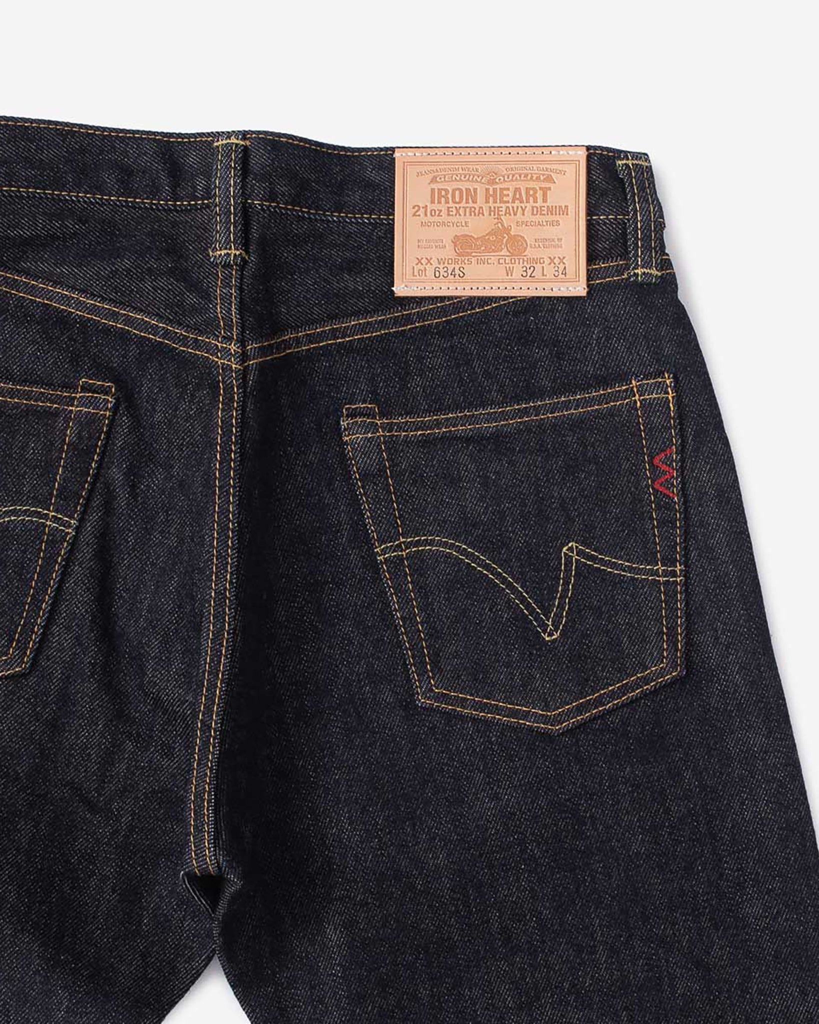 Iron Heart 21oz Selvedge Denim Straight Cut Jeans - Indigo Iron Heart 21oz Selvedge Denim Straight Cut Jeans - Indigo