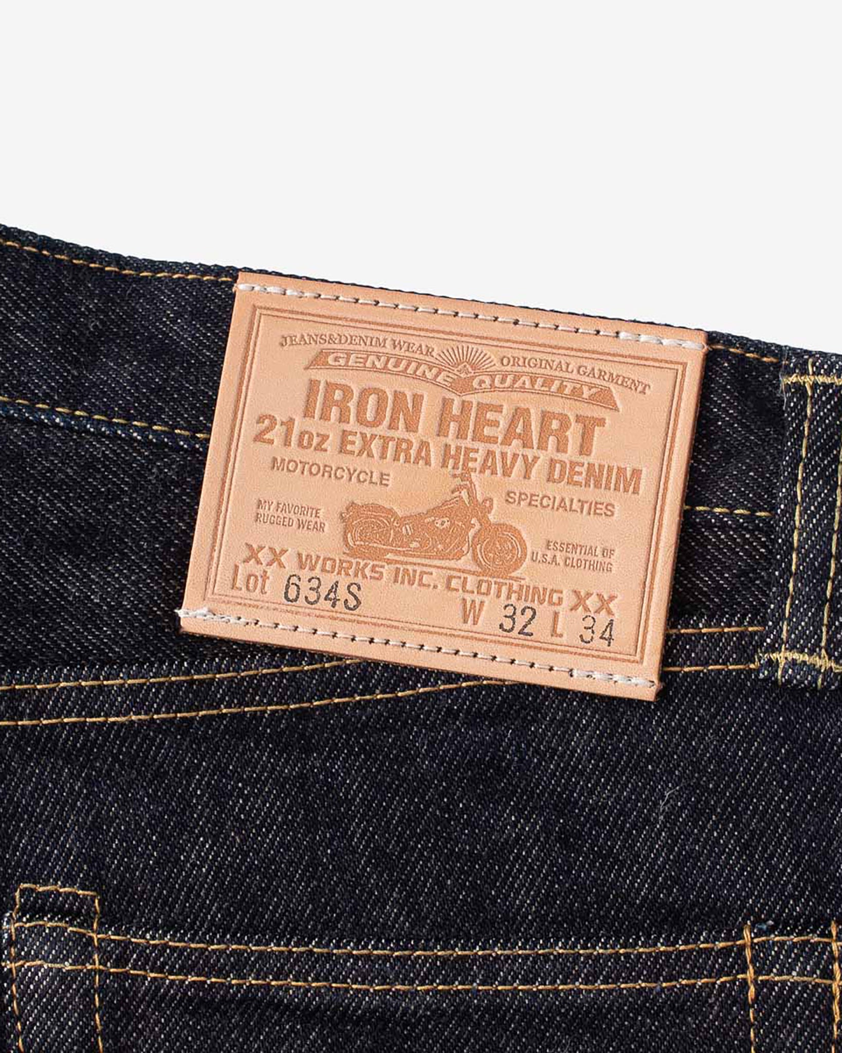 Iron Heart 21oz Selvedge Denim Straight Cut Jeans - Indigo