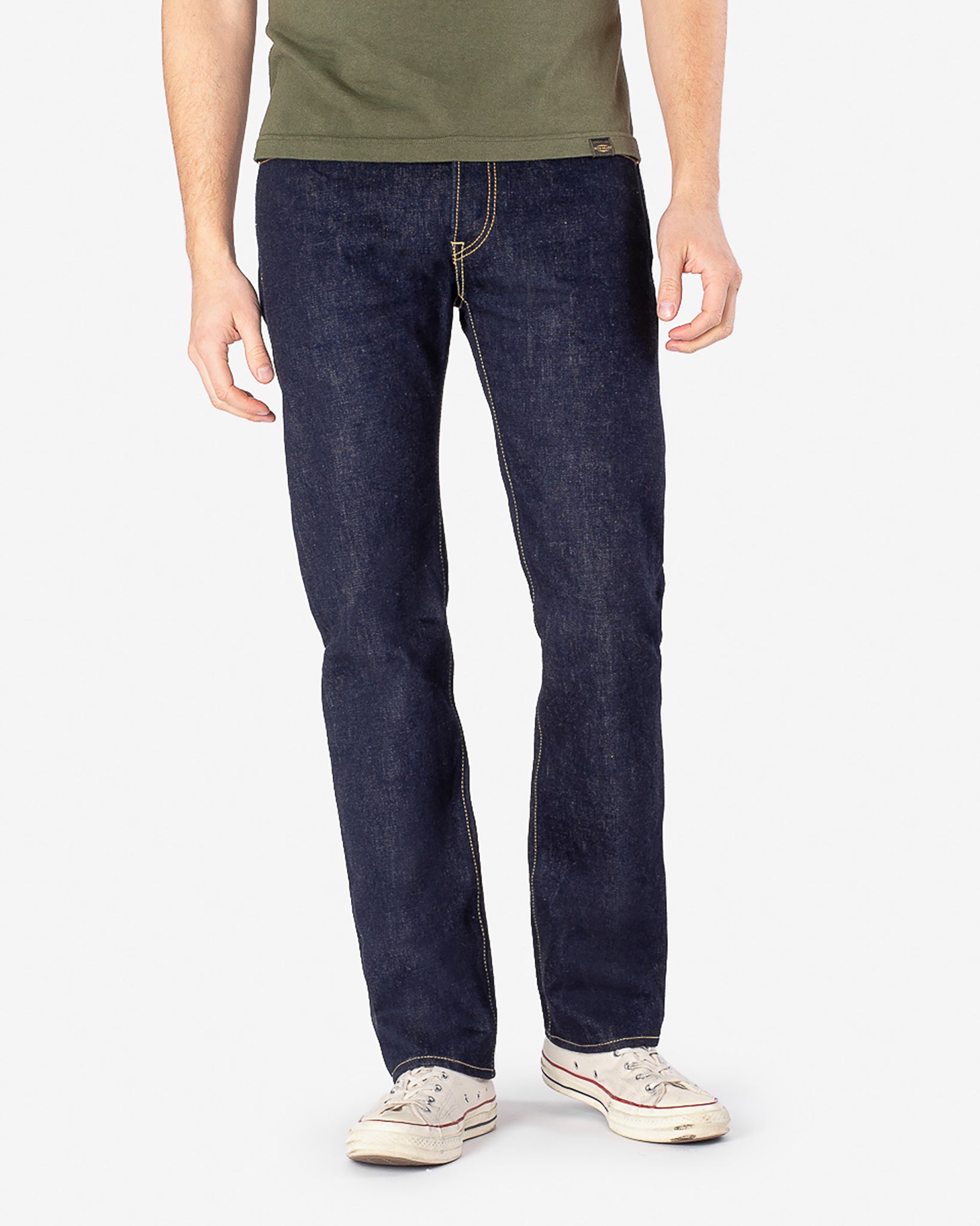 18oz Vintage Selvedge Denim Slim Straight Cut Jeans - Indigo