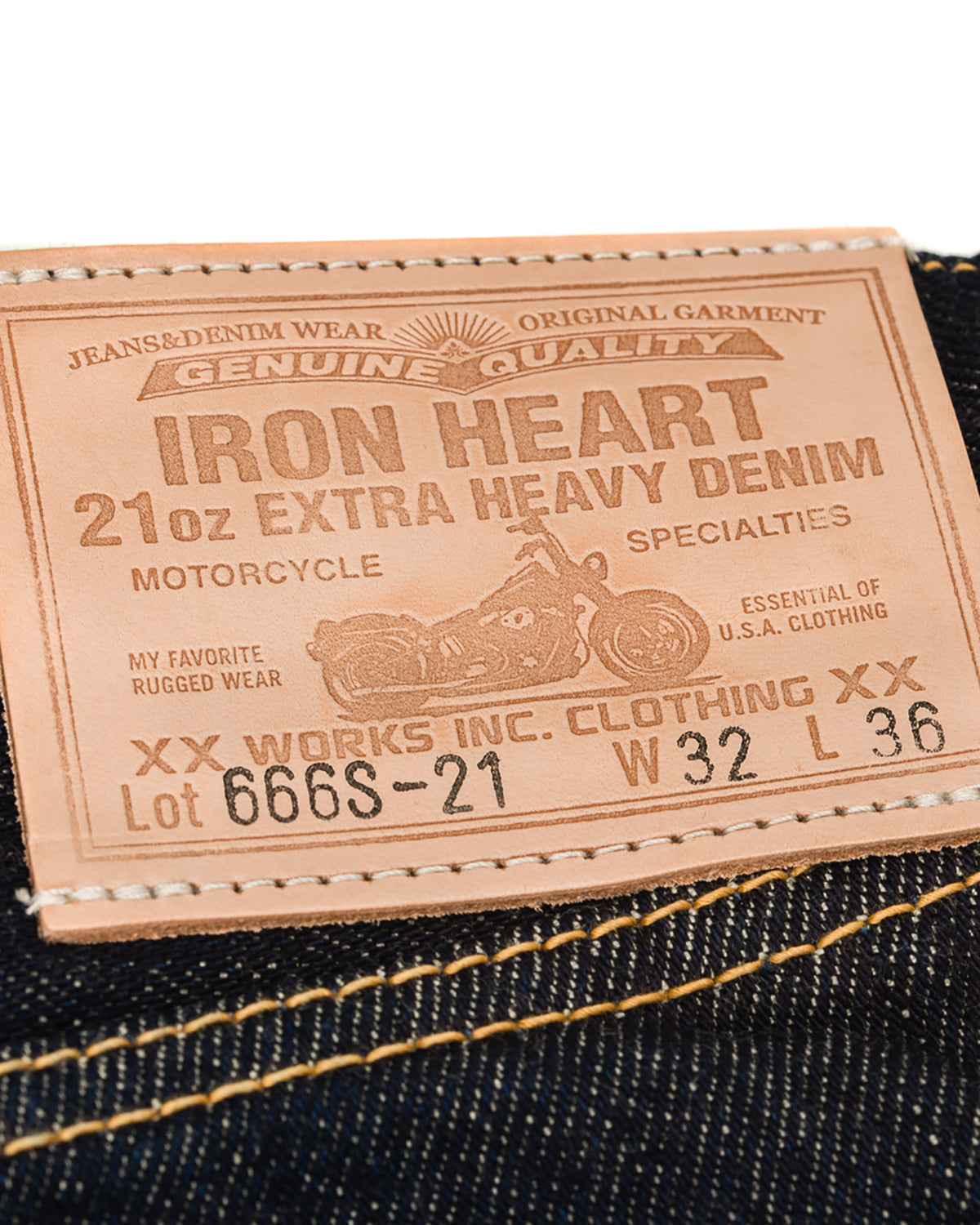 Iron Heart 21oz Selvedge Denim Slim Straight Cut Jeans - Indigo