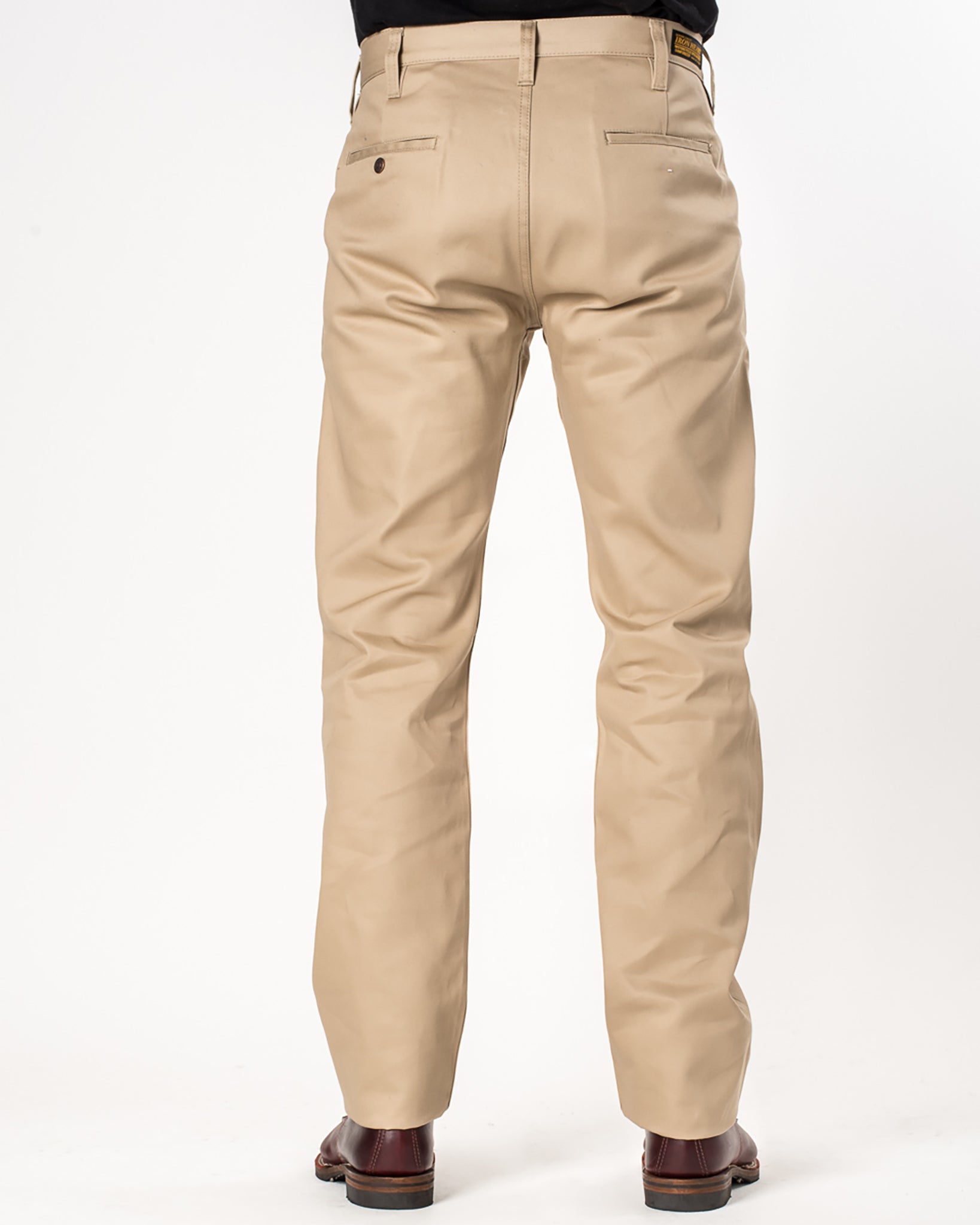 9oz Mercerised Selvedge Cotton Straight Cut Chinos - Khaki