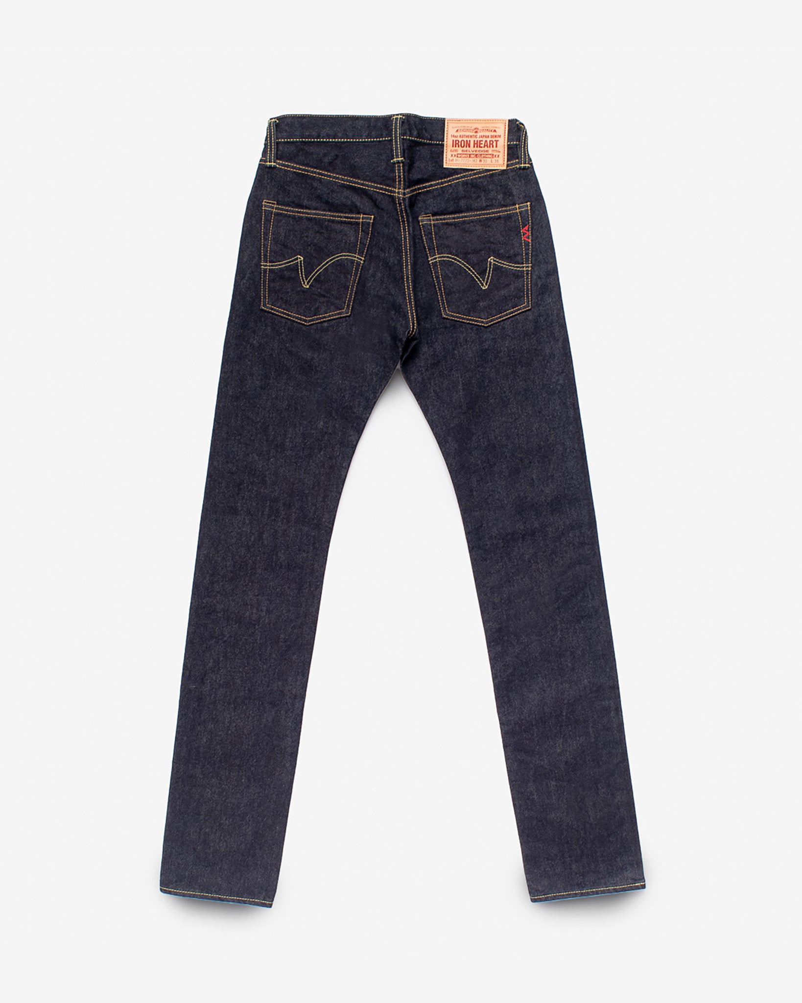 14oz Selvedge Denim Slim Tapered Cut Jeans - Indigo (IH-777S-142) Tag 30, Hemmed to 28.5"