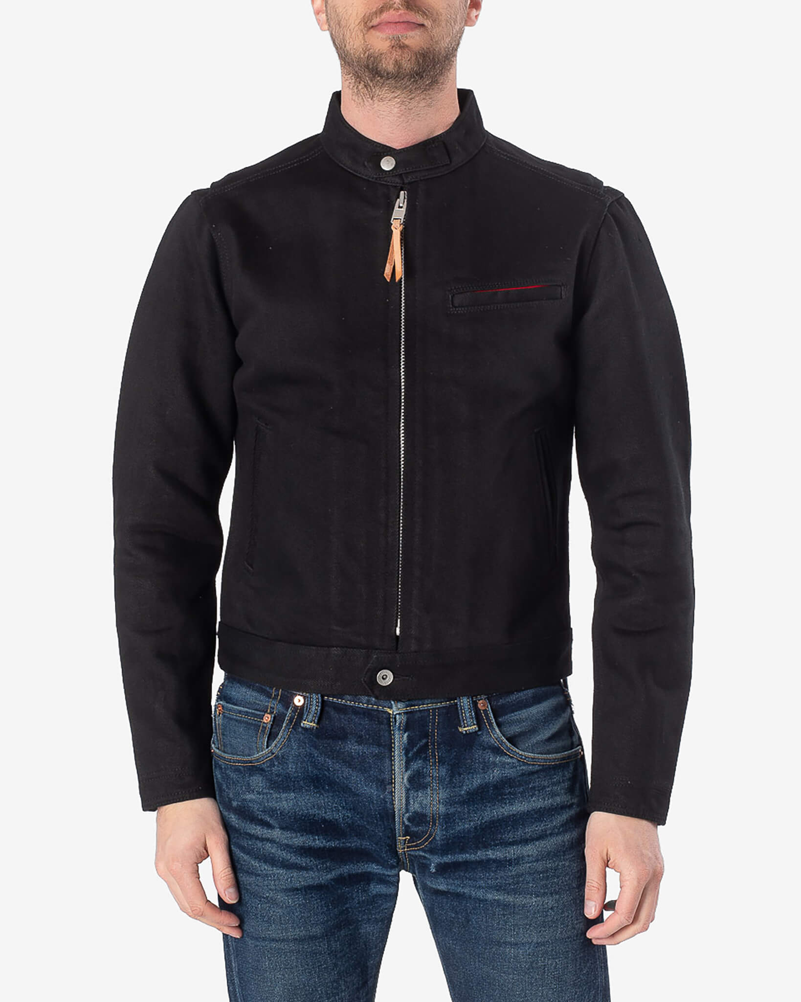 Iron Heart 21oz Denim Rider's Jacket - Superblack Non-Fade