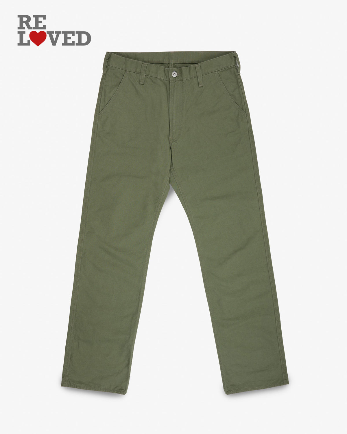 8oz Ripstop Wide Work Pants - Army Green (IH-746-GRN) Size 34, Hemmed 32.5"