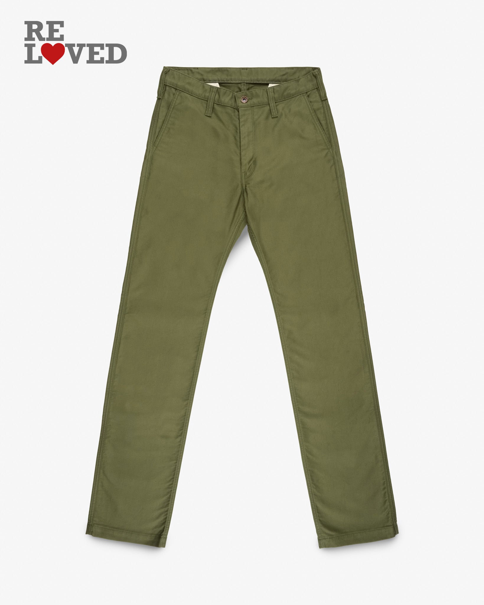 11oz Cotton Whipcord Work Pants - Olive (IH-720-OLV) Tag 30, Hemmed to 33.5"