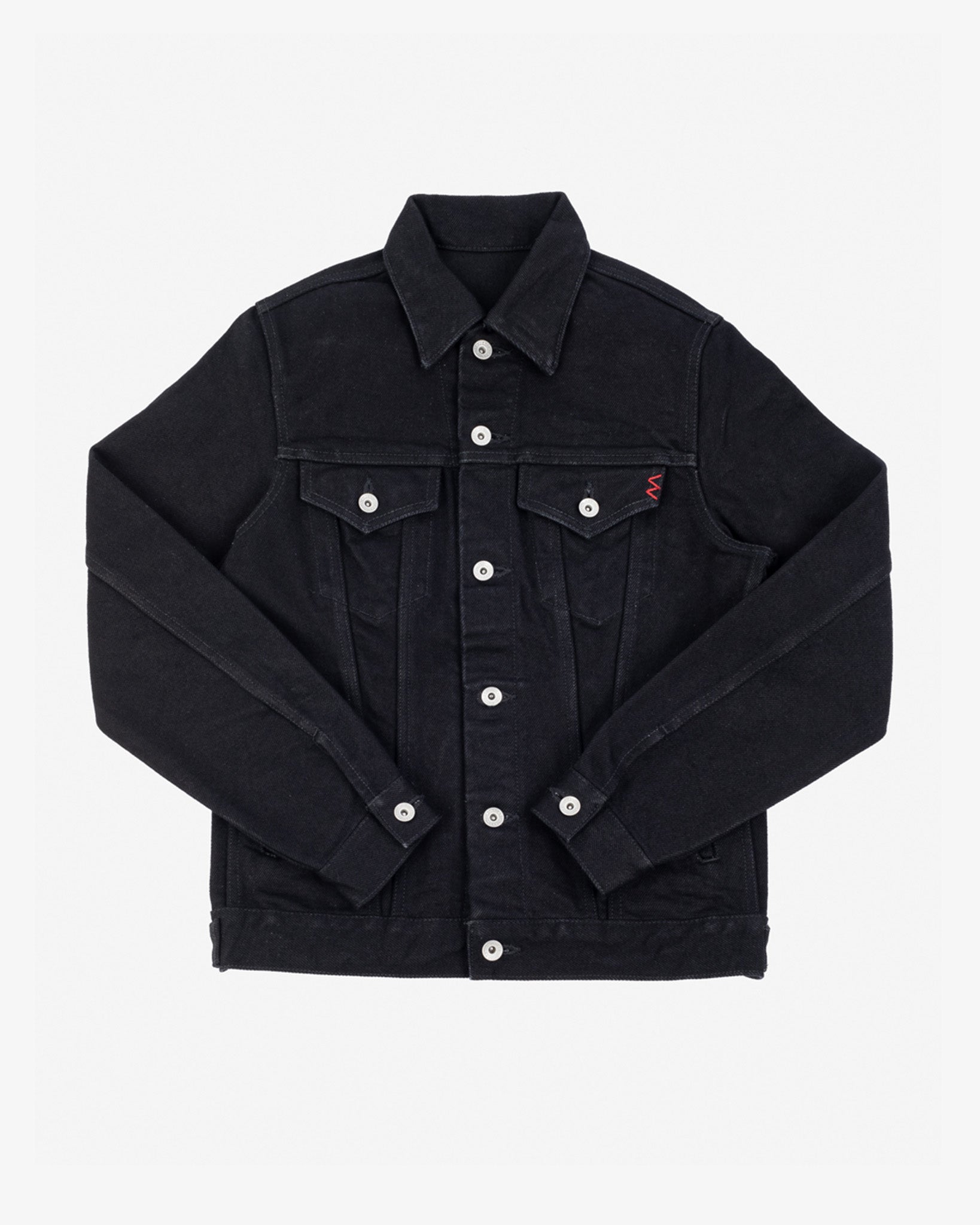 21oz Selvedge Denim Modified Type III Jacket - Superblack (Fades To Grey)