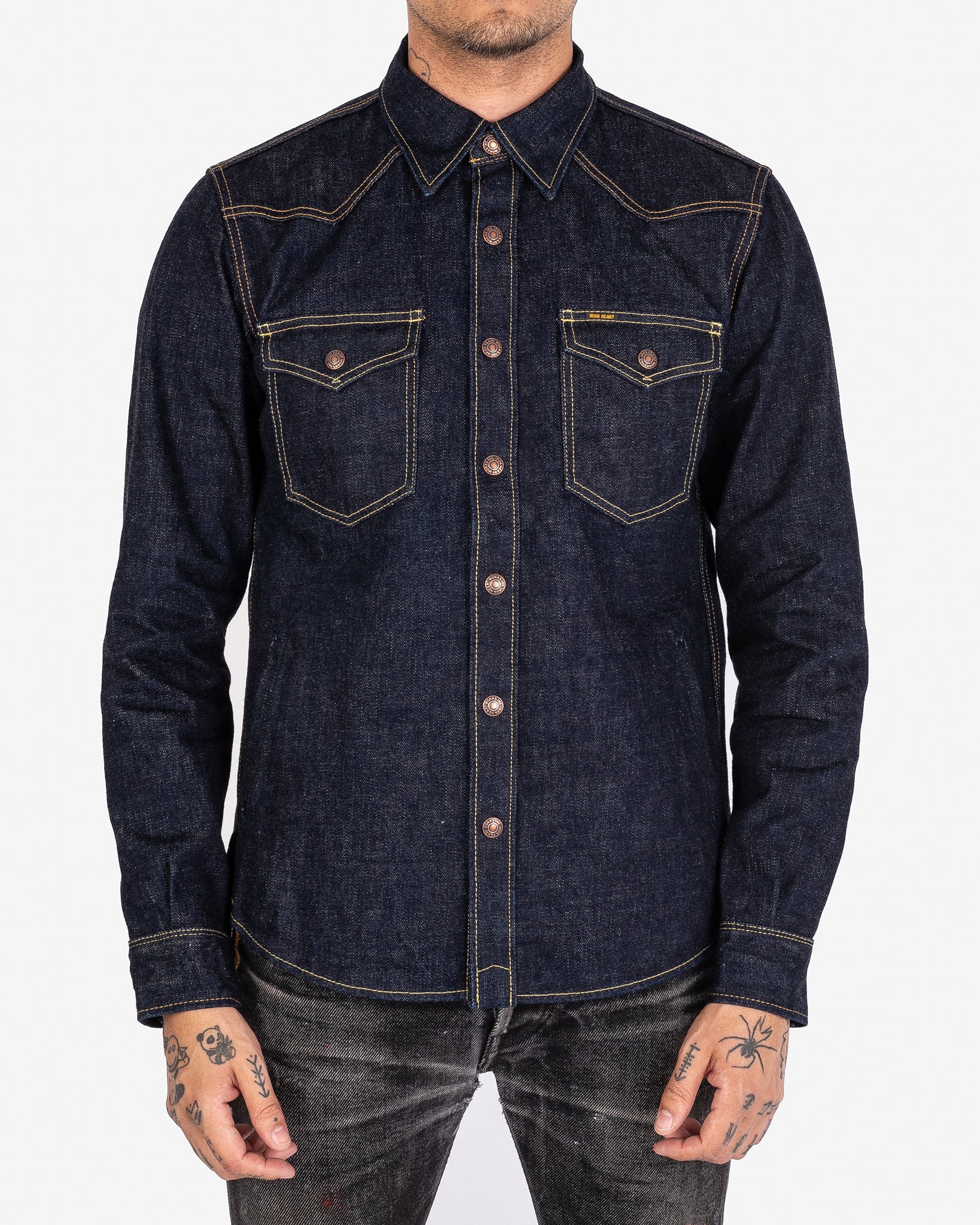 18oz Vintage Selvedge Denim CPO Shirt - Indigo
