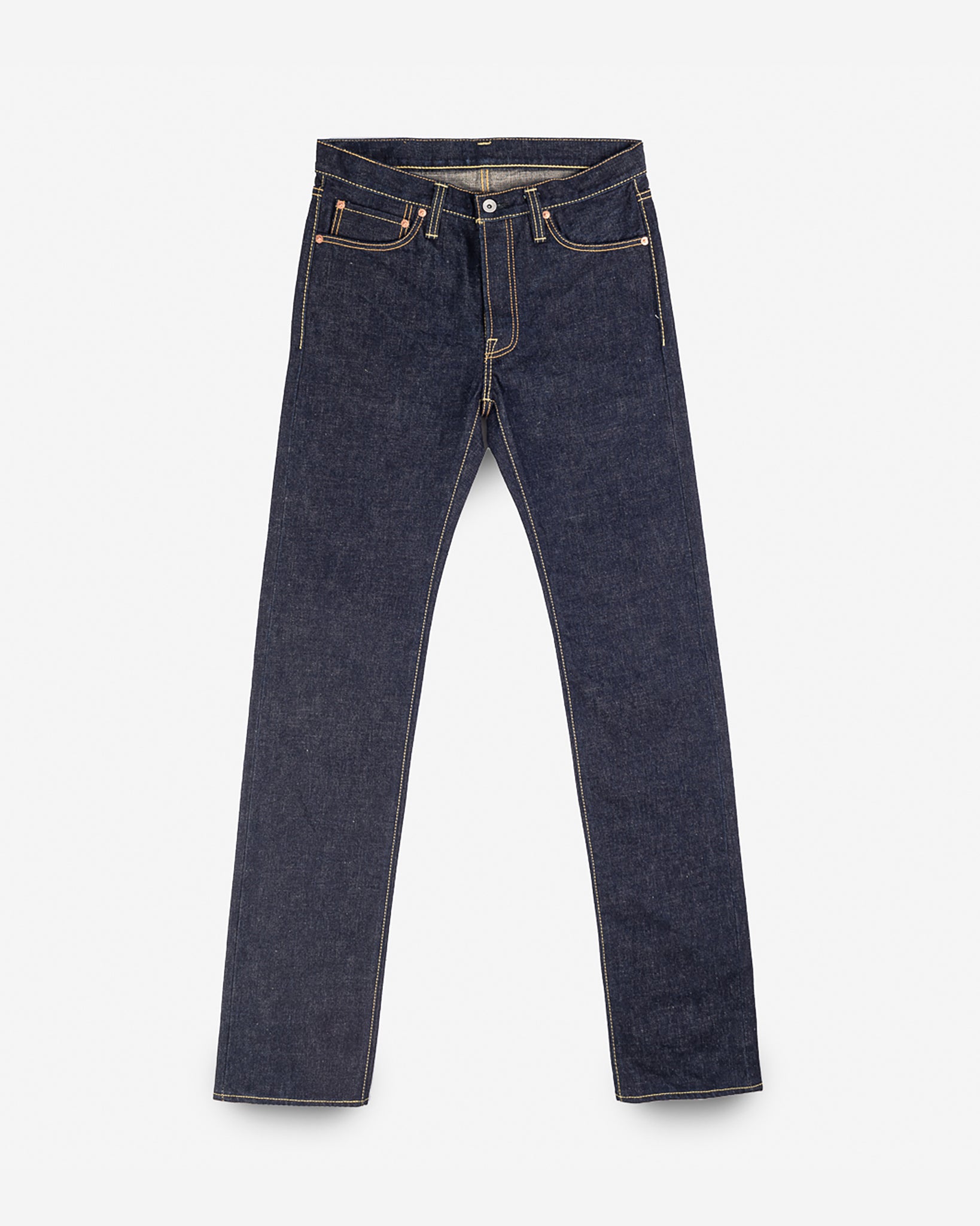 18oz Vintage Selvedge Denim Slim Straight Cut Jeans - Indigo