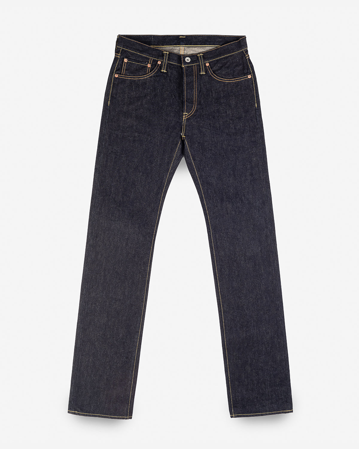 14oz Selvedge Denim Slim Straight Cut Jeans - Indigo