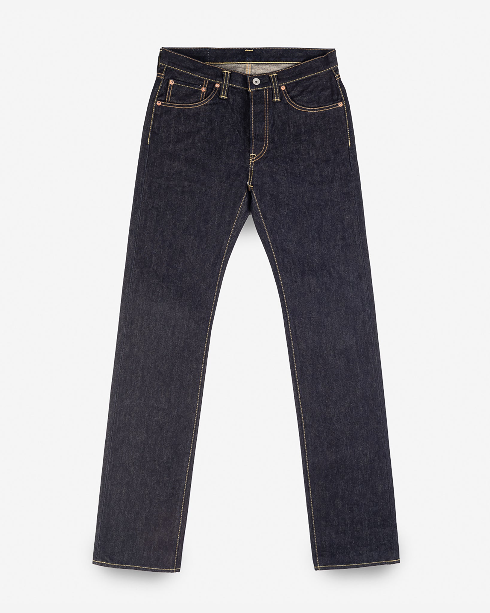 14oz Selvedge Denim Slim Straight Cut Jeans - Indigo