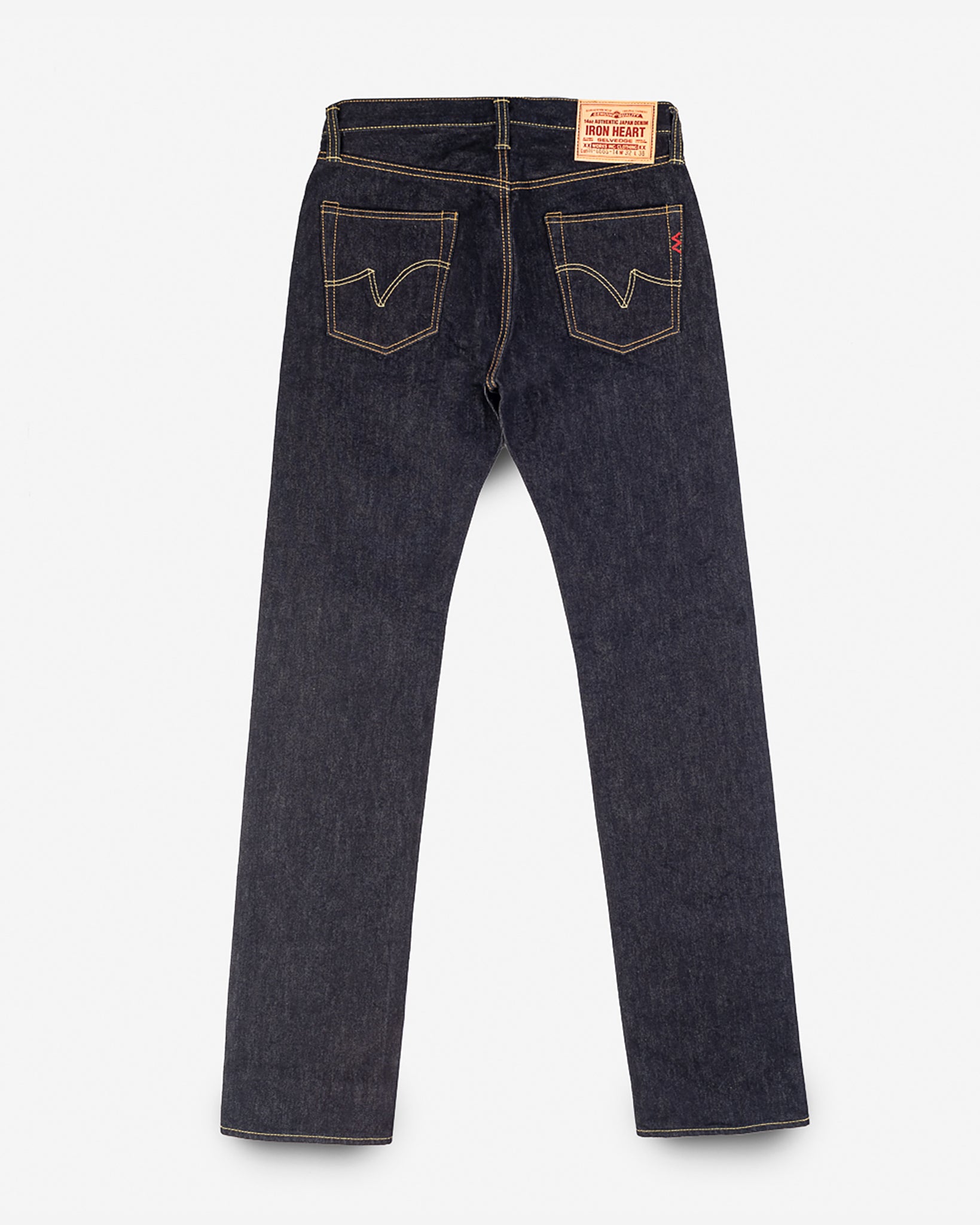 Iron Heart 14oz Selvedge Denim Slim Straight Cut Jeans - Indigo