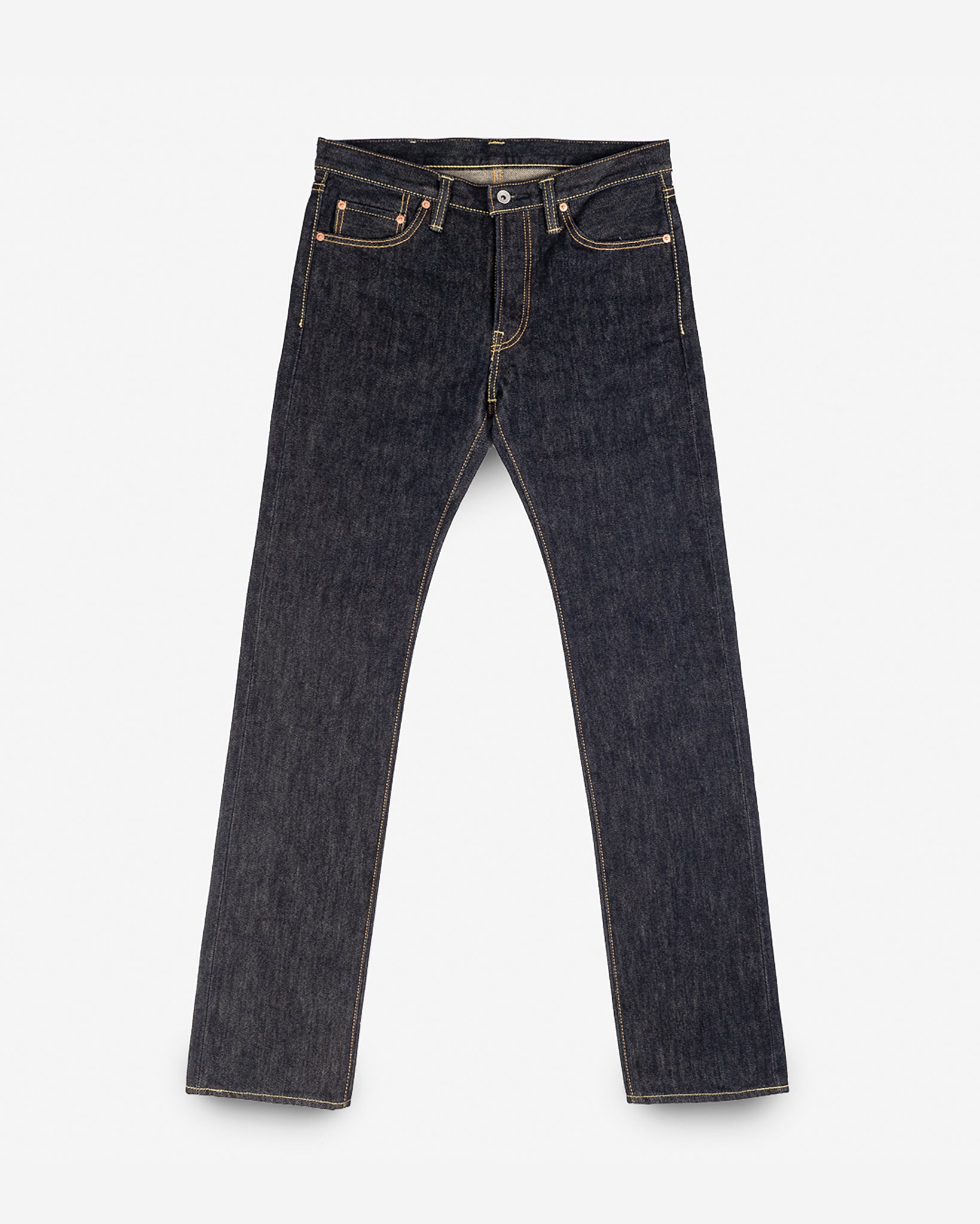 21oz Selvedge Denim Slim Straight Cut Jeans - Indigo