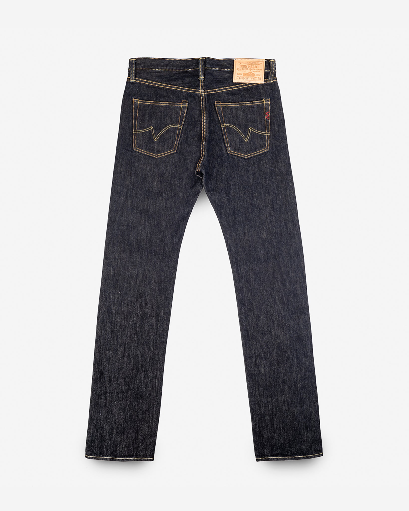 21oz Selvedge Denim Slim Straight Cut Jeans - Indigo (IH-666S-21) Tag 29, Hemmed to 34.0"