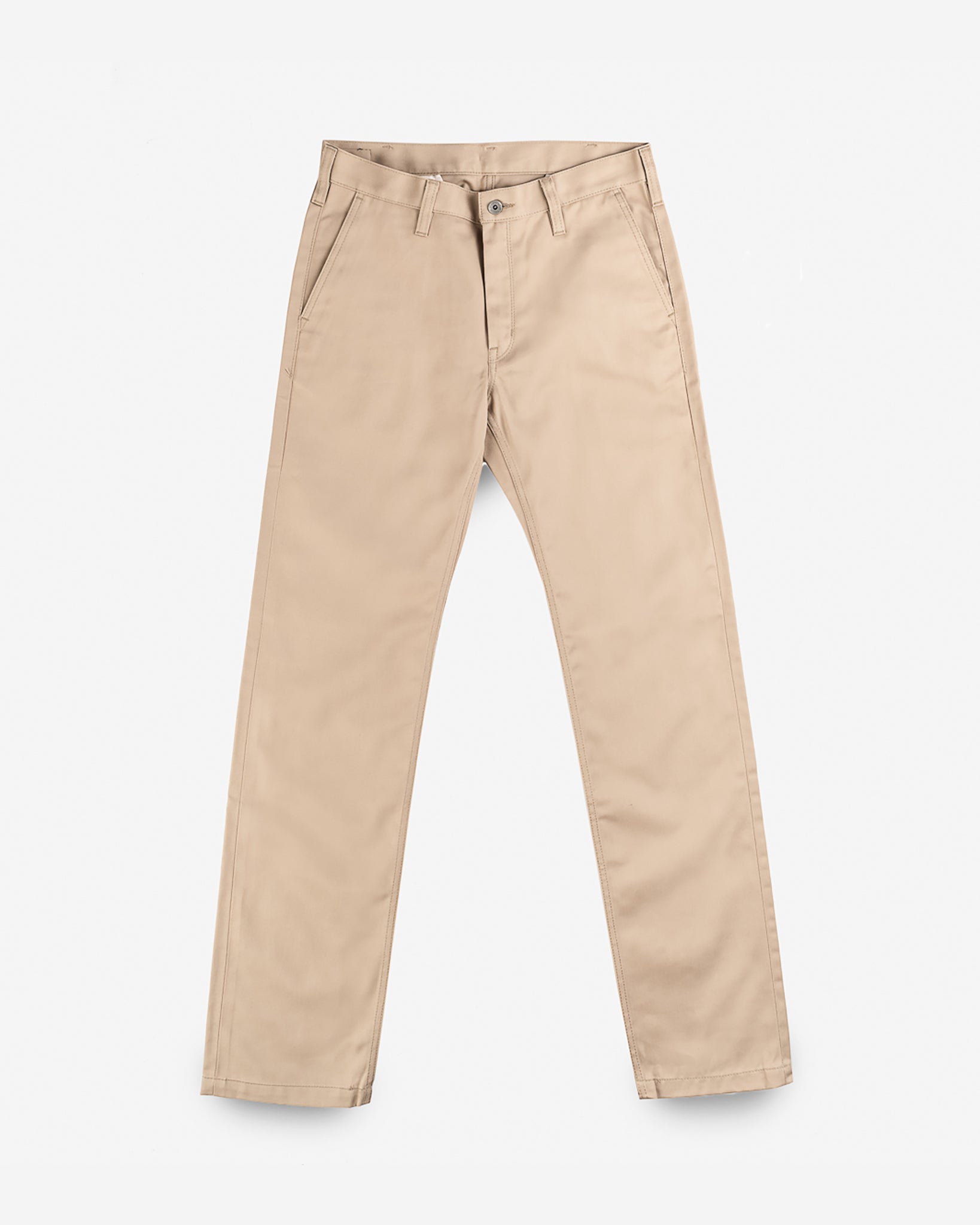 9oz Mercerised Selvedge Cotton Chinos - Khaki