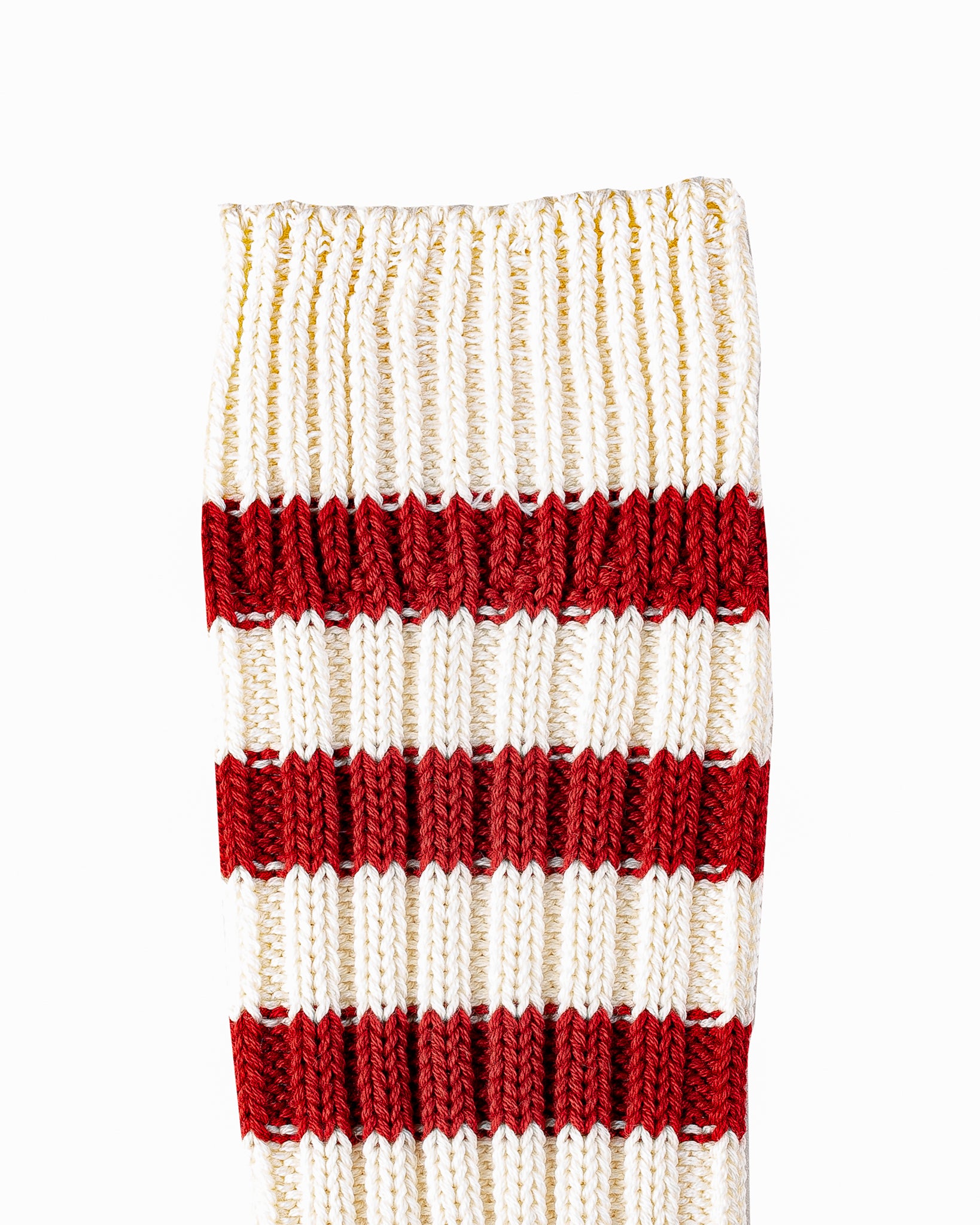 Decka Heavyweight Socks / Stripes - Ivory x Red