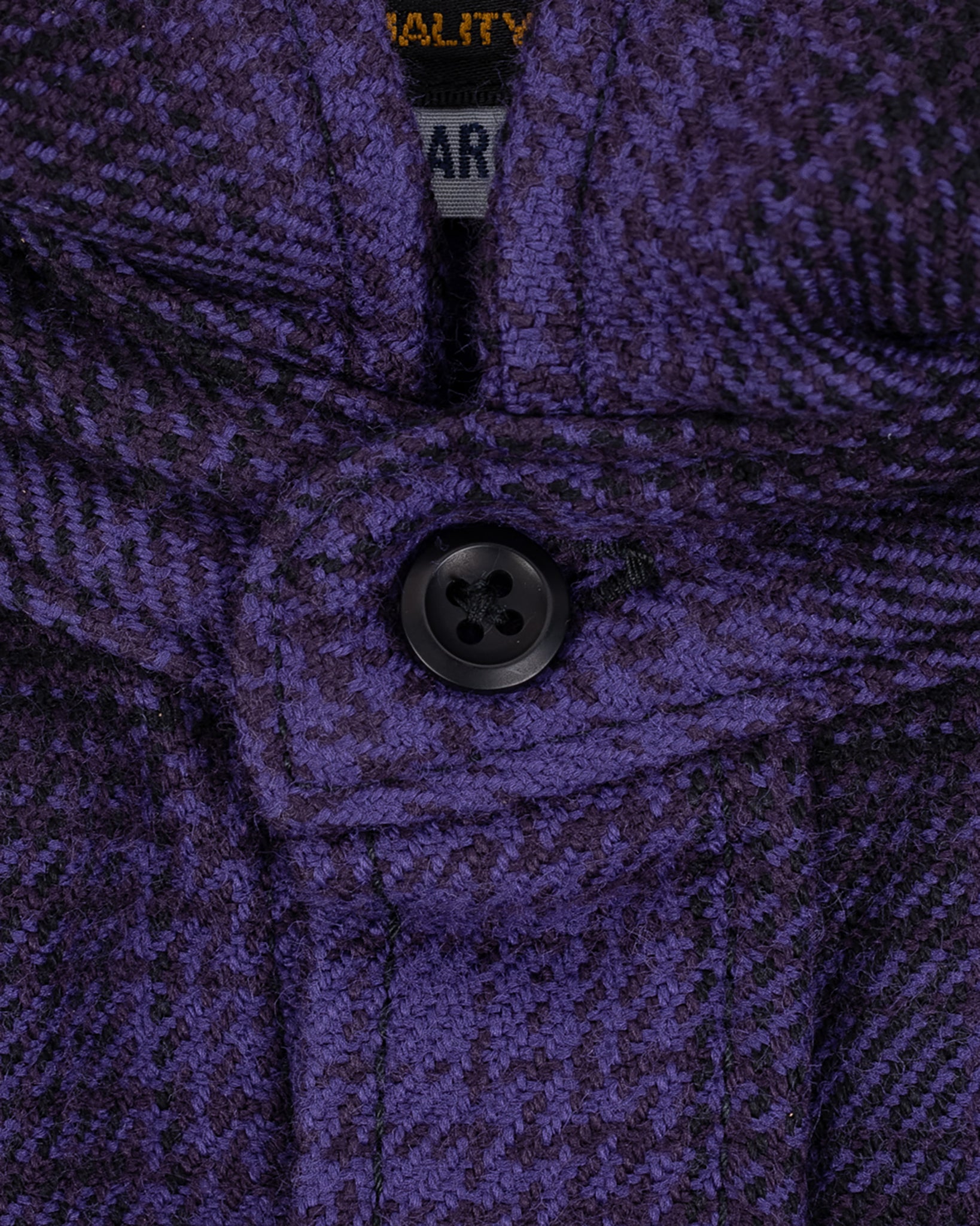 Ultra Heavy Flannel Ombré Check Western Shirt - Purple/Black