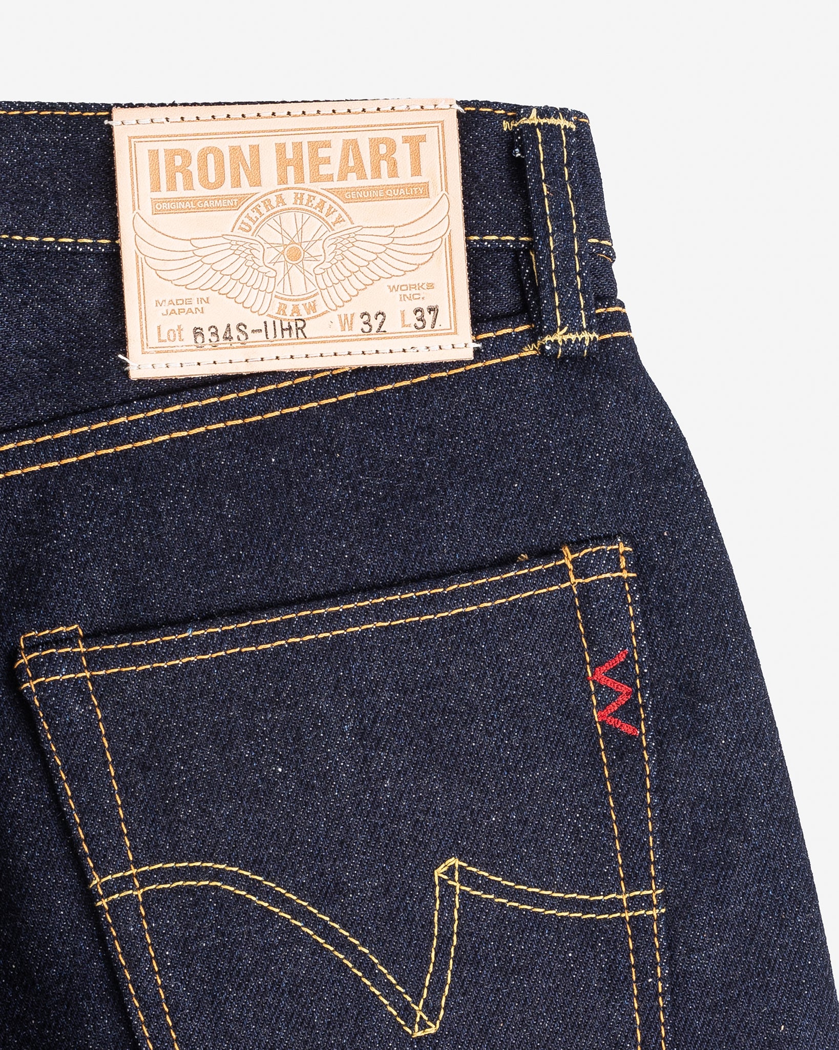 Iron Heart 21/23oz Raw Selvedge Denim Straight Cut Jeans