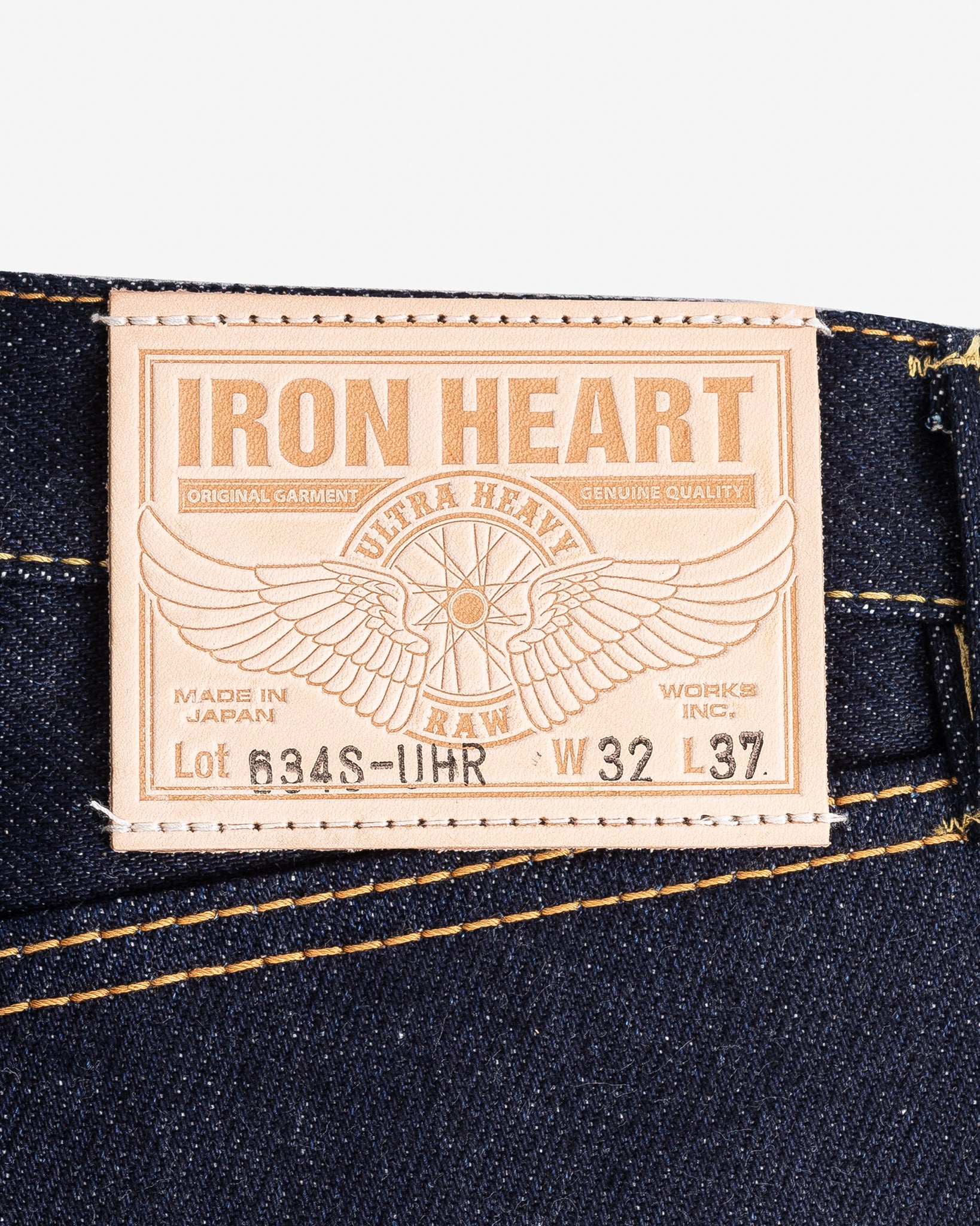 Iron Heart 21/23oz Raw Selvedge Denim Straight Cut Jeans - Indigo