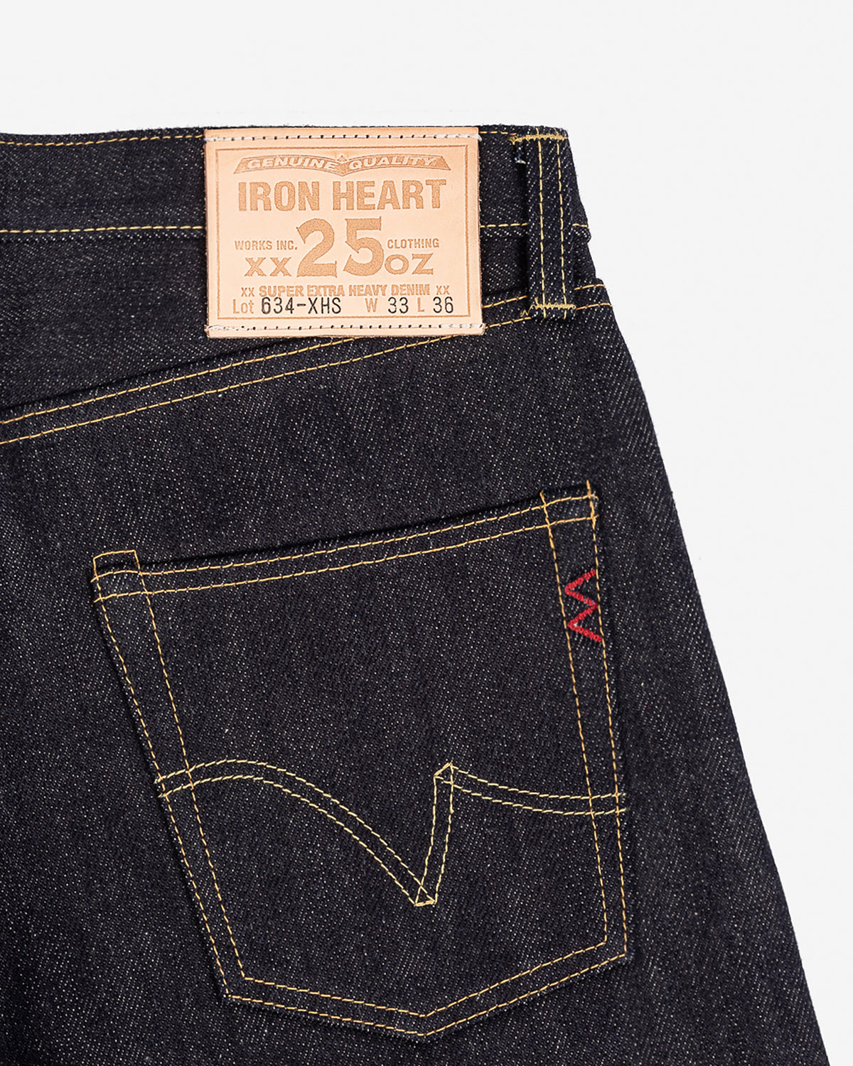 Iron Heart 25oz Selvedge Denim Straight Cut Jeans - Indigo