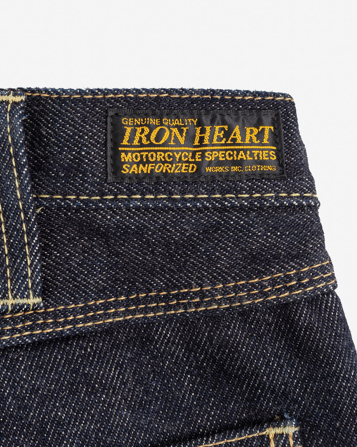Iron Heart Double Front 21oz Indigo Selvedge Denim Engineer