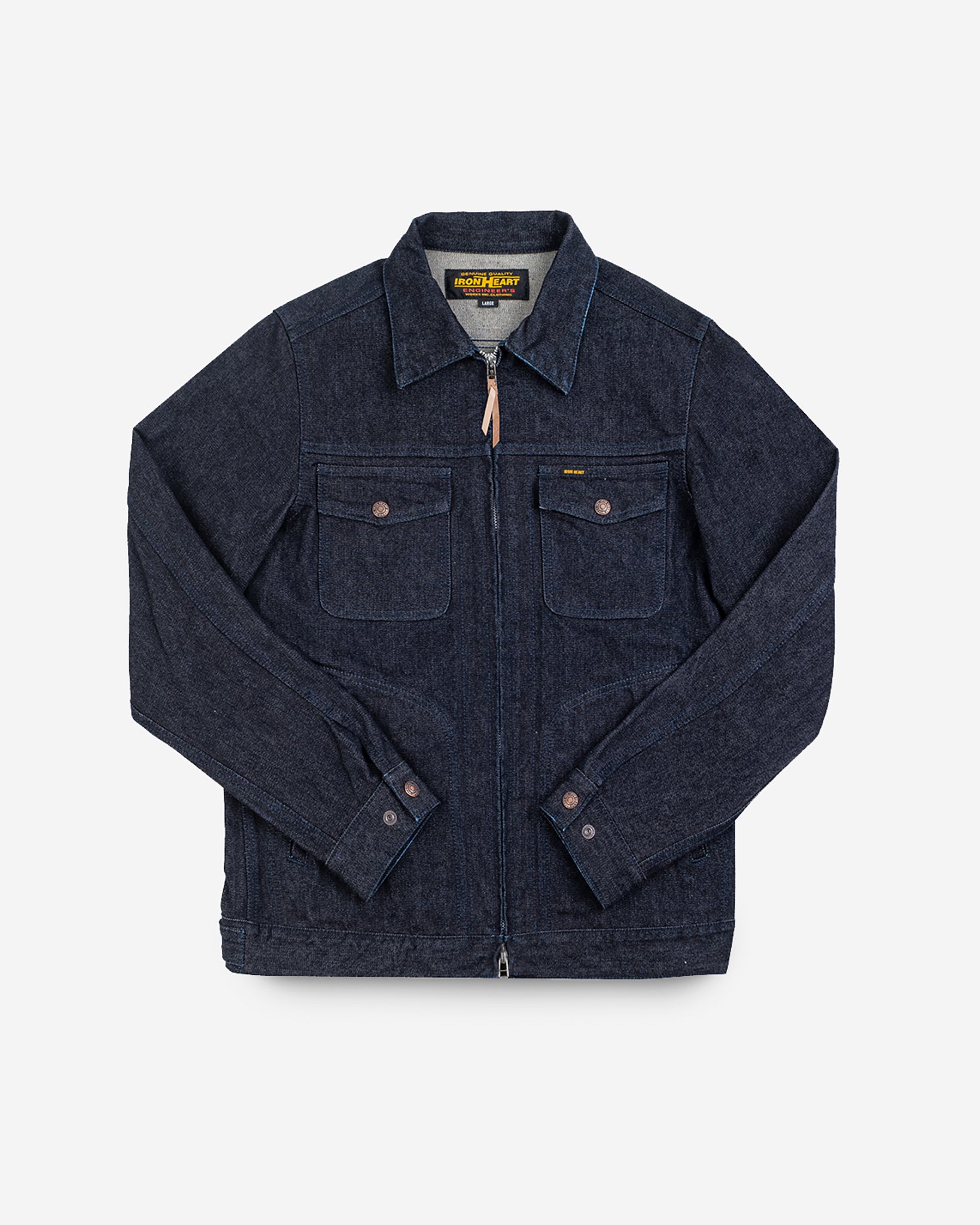 14oz Broken Twill Selvedge Denim Work Jacket - Indigo