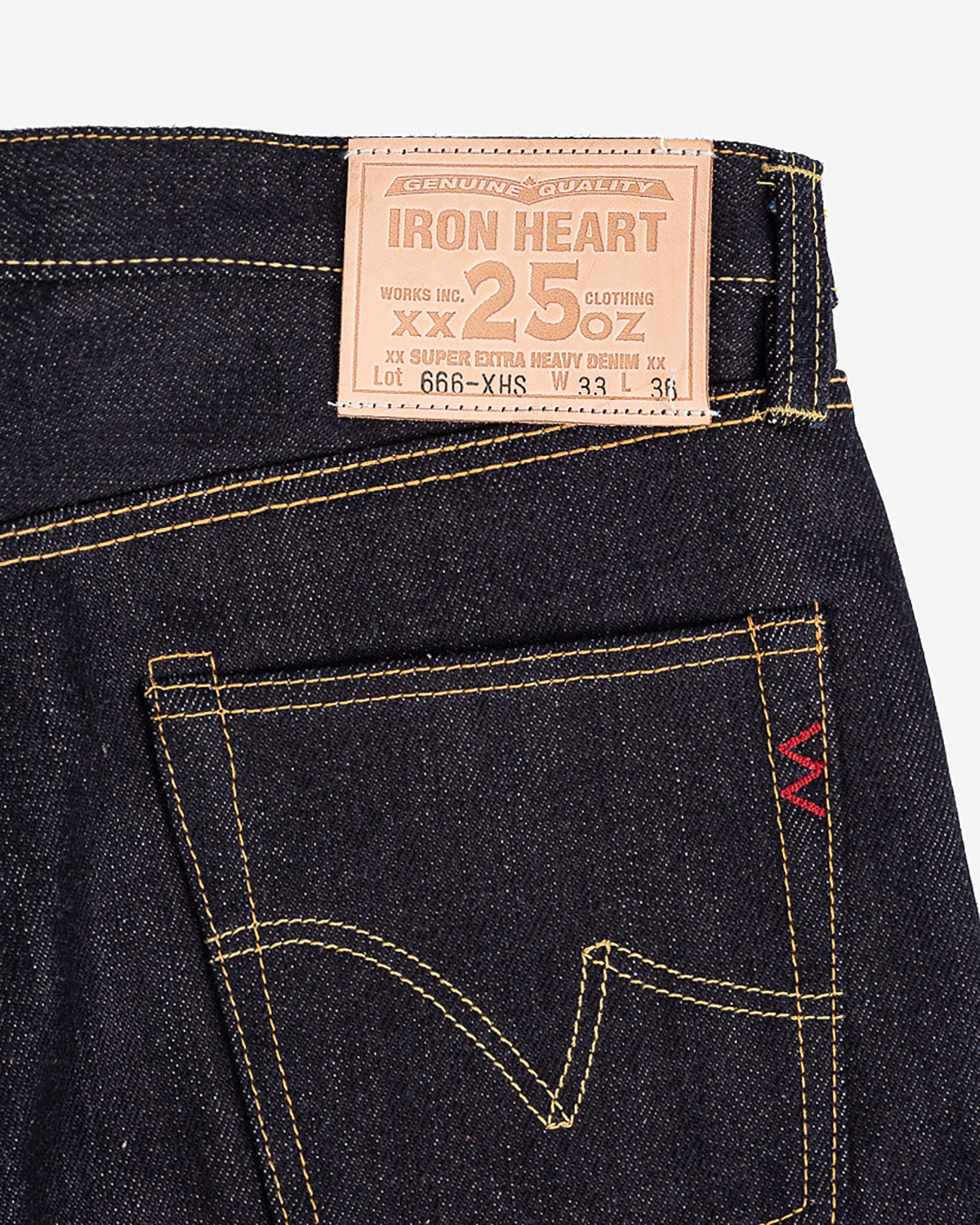 Iron Heart 25oz Selvedge Denim Slim Straight Cut Jeans - Indigo