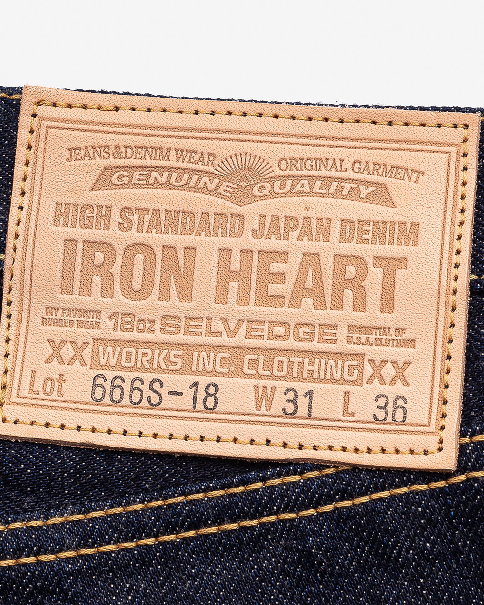 Iron Heart 18oz Vintage Selvedge Denim Slim Straight Cut Jeans