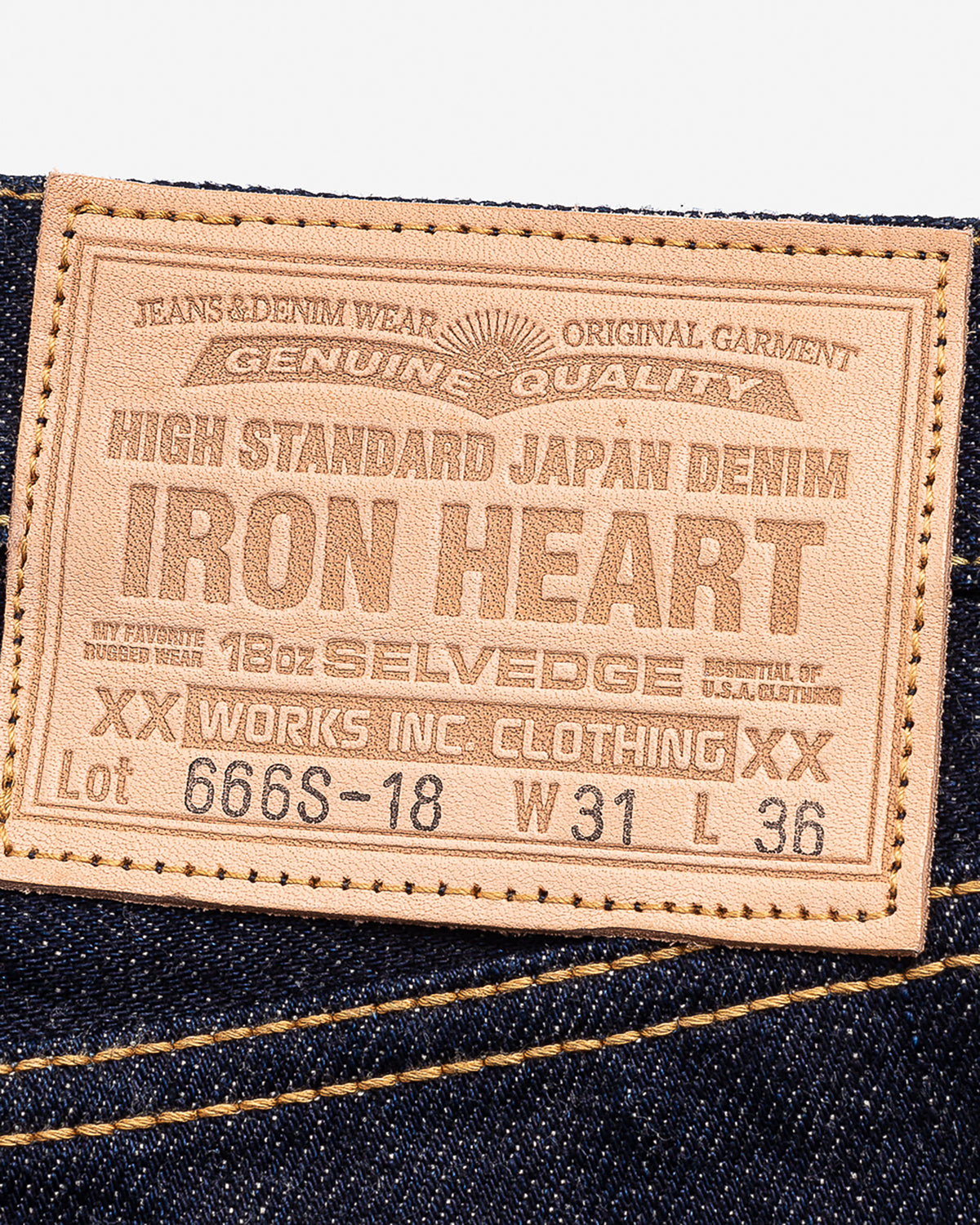 Iron Heart 18oz Vintage Selvedge Denim Slim Straight Cut Jeans 