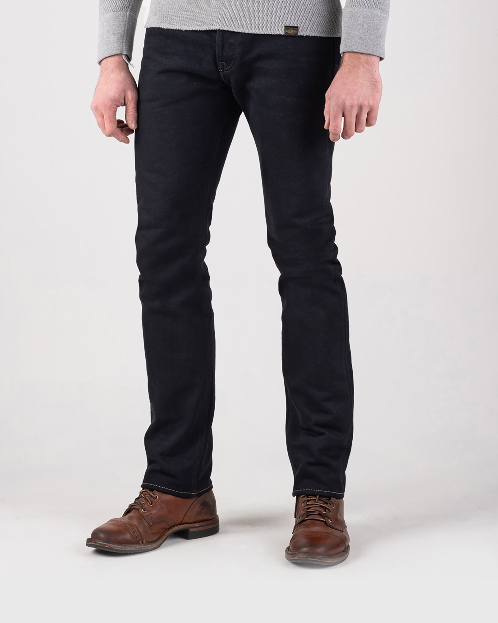 21oz Selvedge Denim Slim Cut Jeans - Indigo Overdyed Black