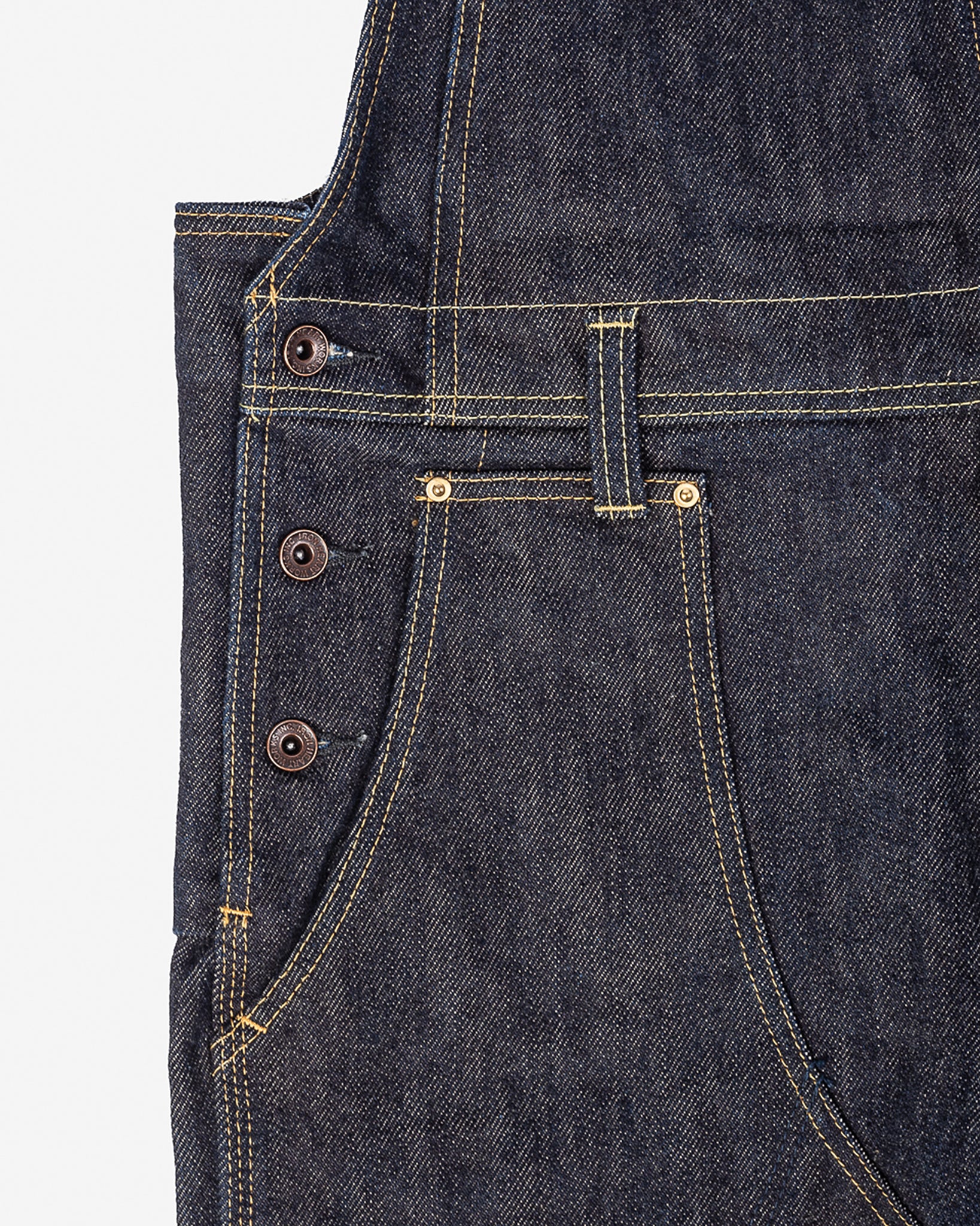 Iron Heart 21oz Japanese Selvedge Indigo Denim Double Knee Overalls