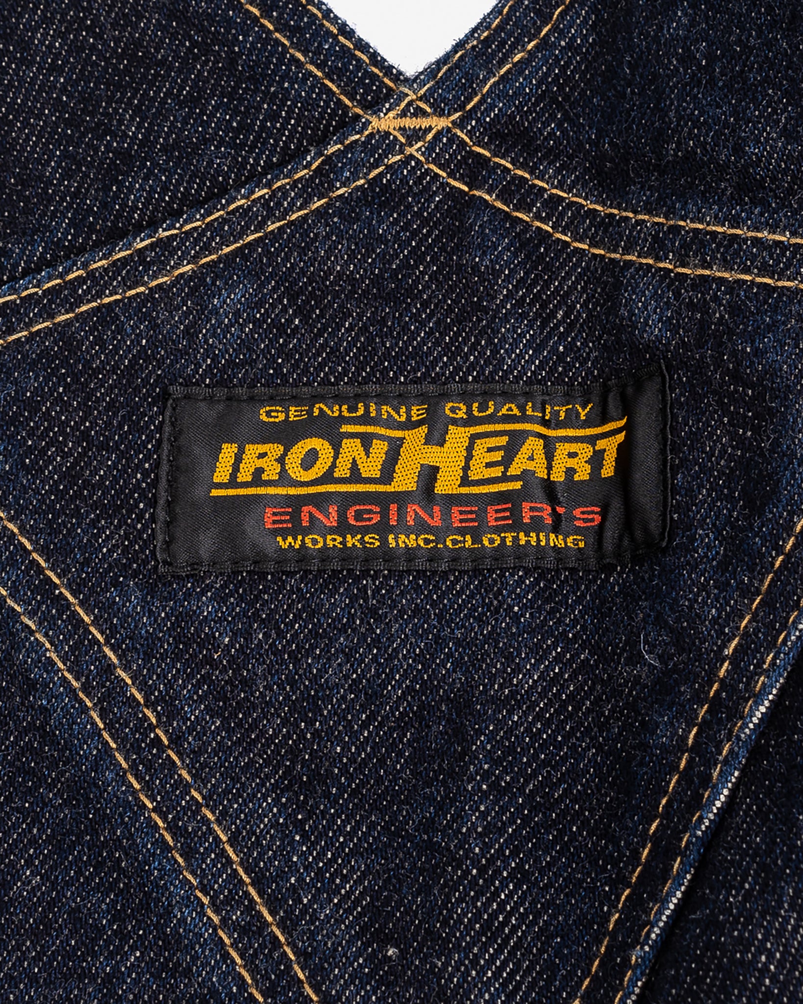 IRON HEART 21ozオーバーオール W36 L34 Iron Heart 21oz Japanese Selvedge Indigo Denim Double Knee Overalls
