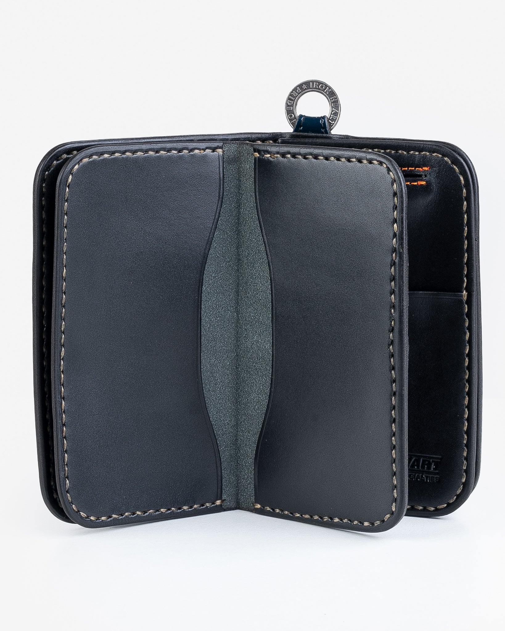 Medium Shell Cordovan Wallet - Navy – Iron Heart