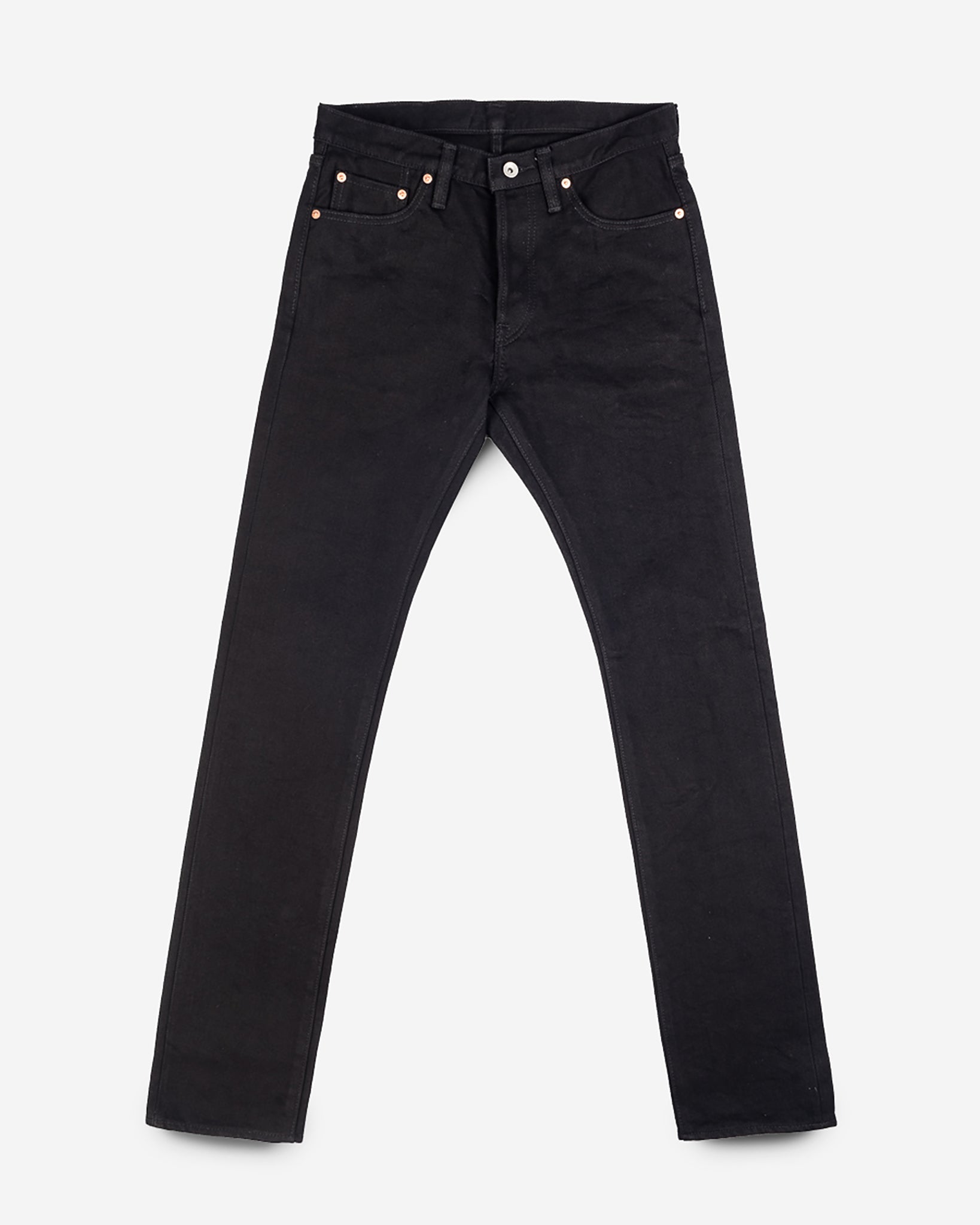 21oz Selvedge Denim Slim Cut Jeans -  Superblack (Fades To Grey)