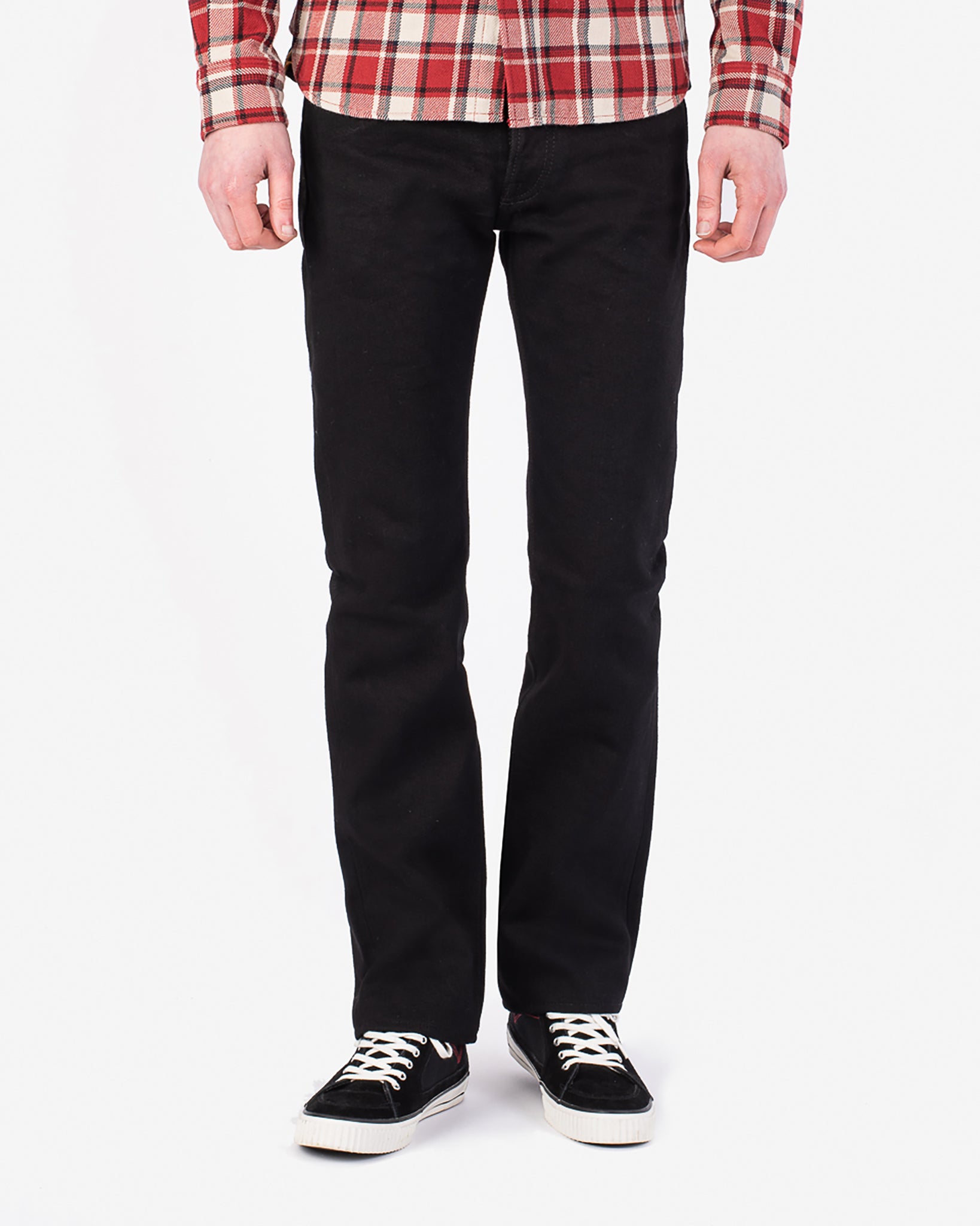 21oz Selvedge Denim Slim Straight Cut Jeans -  Superblack (Fades To Grey)