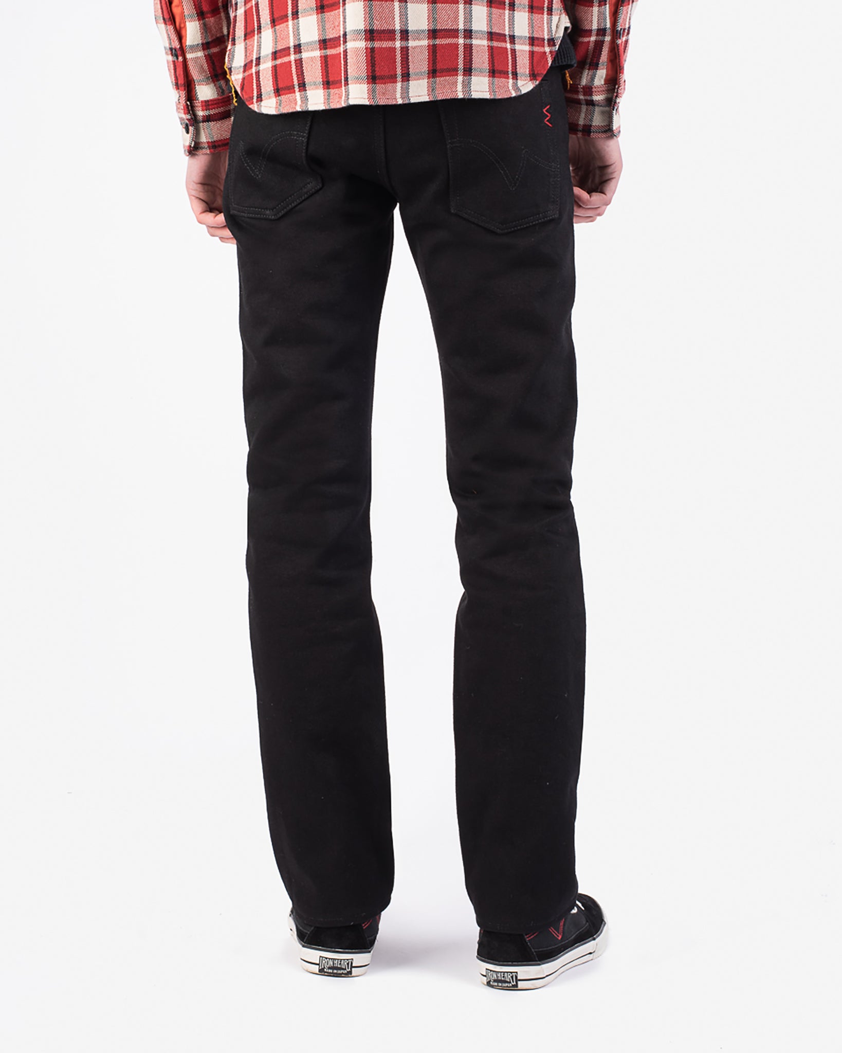 21oz Selvedge Denim Slim Straight Cut Jeans - Superblack