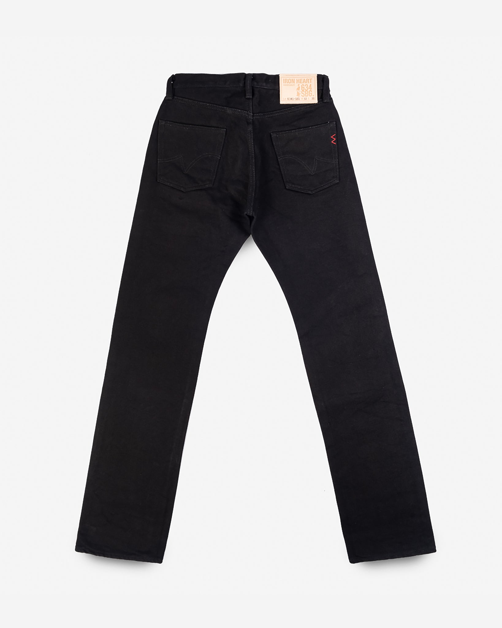 21oz Selvedge Denim Straight Cut Jeans Superblack (Fades To Grey)