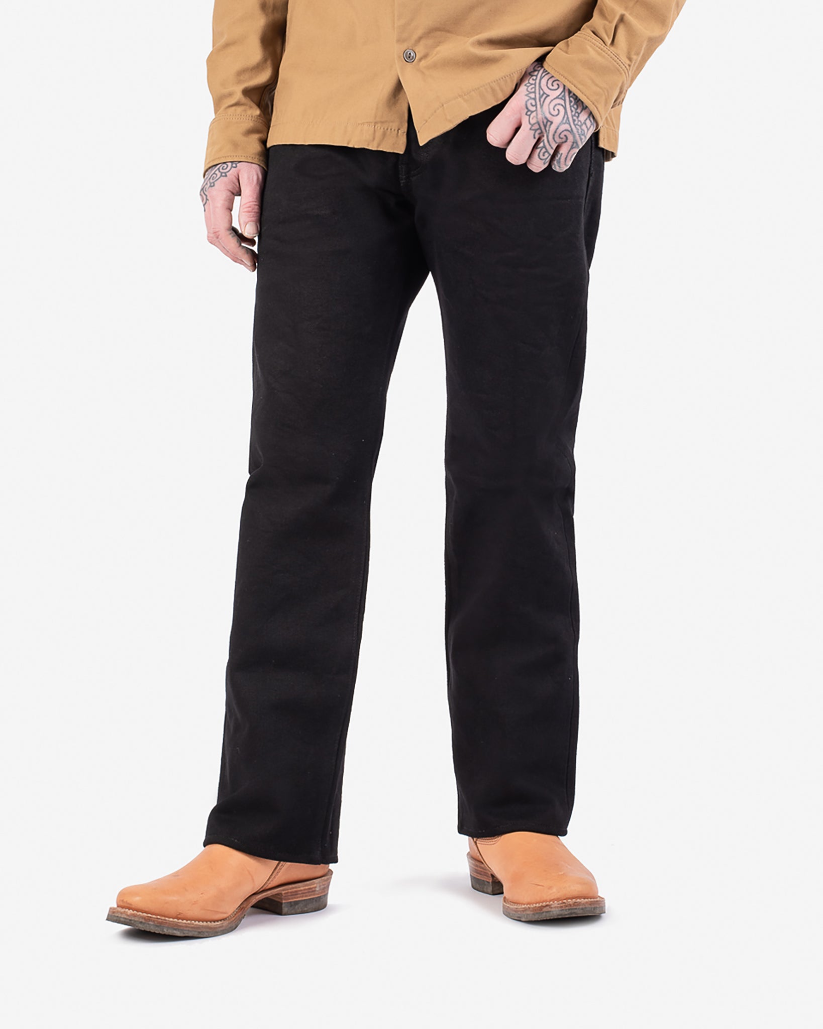 21oz Selvedge Denim Straight Cut Jeans - Superblack (Fades 21oz Selvedge Denim Straight Cut Jeans - Superblack (Fades