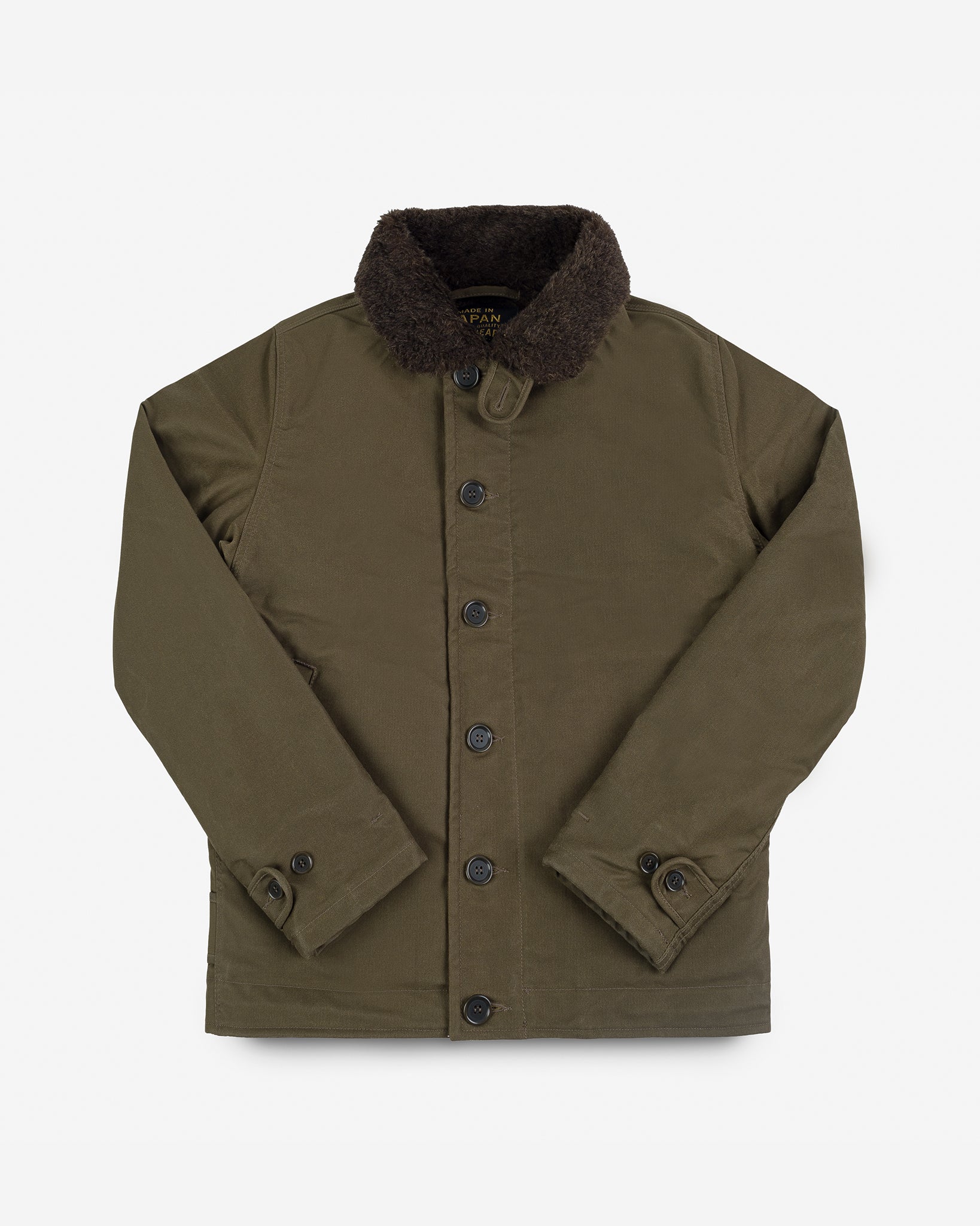 Oiled Whipcord N1 Deck Jacket - Olive