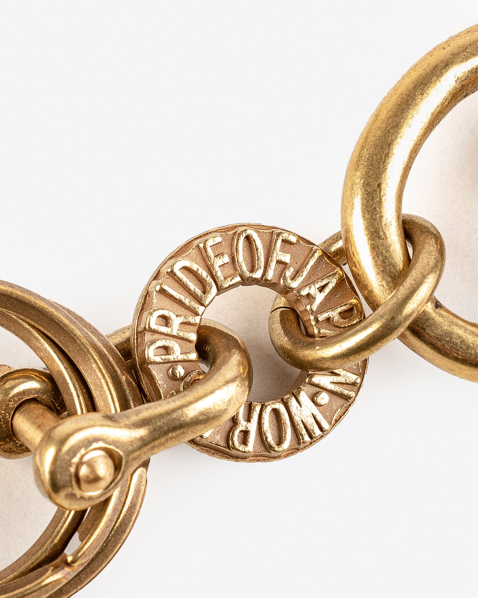 Large Clip with Swivel and Rings - Brass