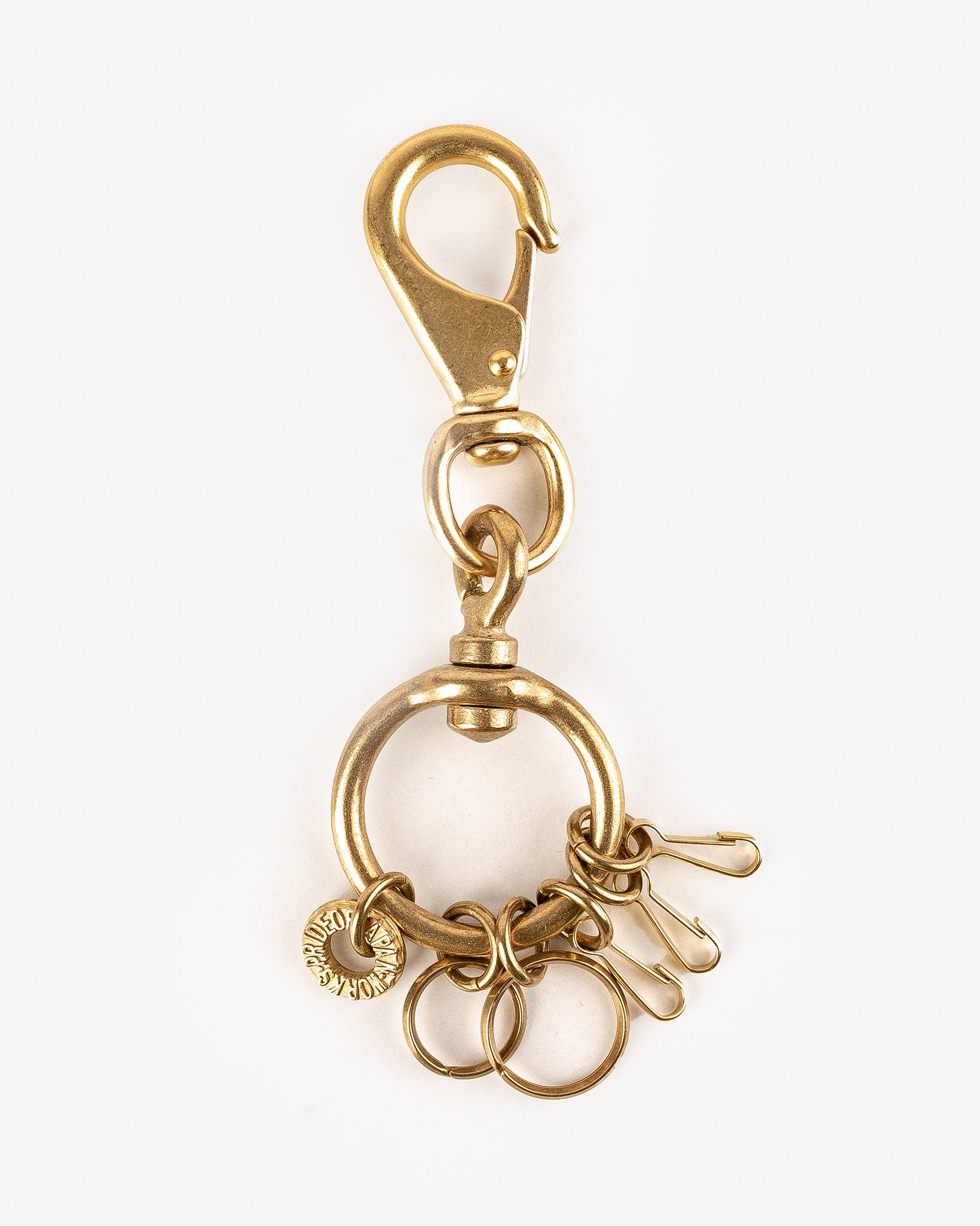 Large Clip with Rings and Clips - Brass