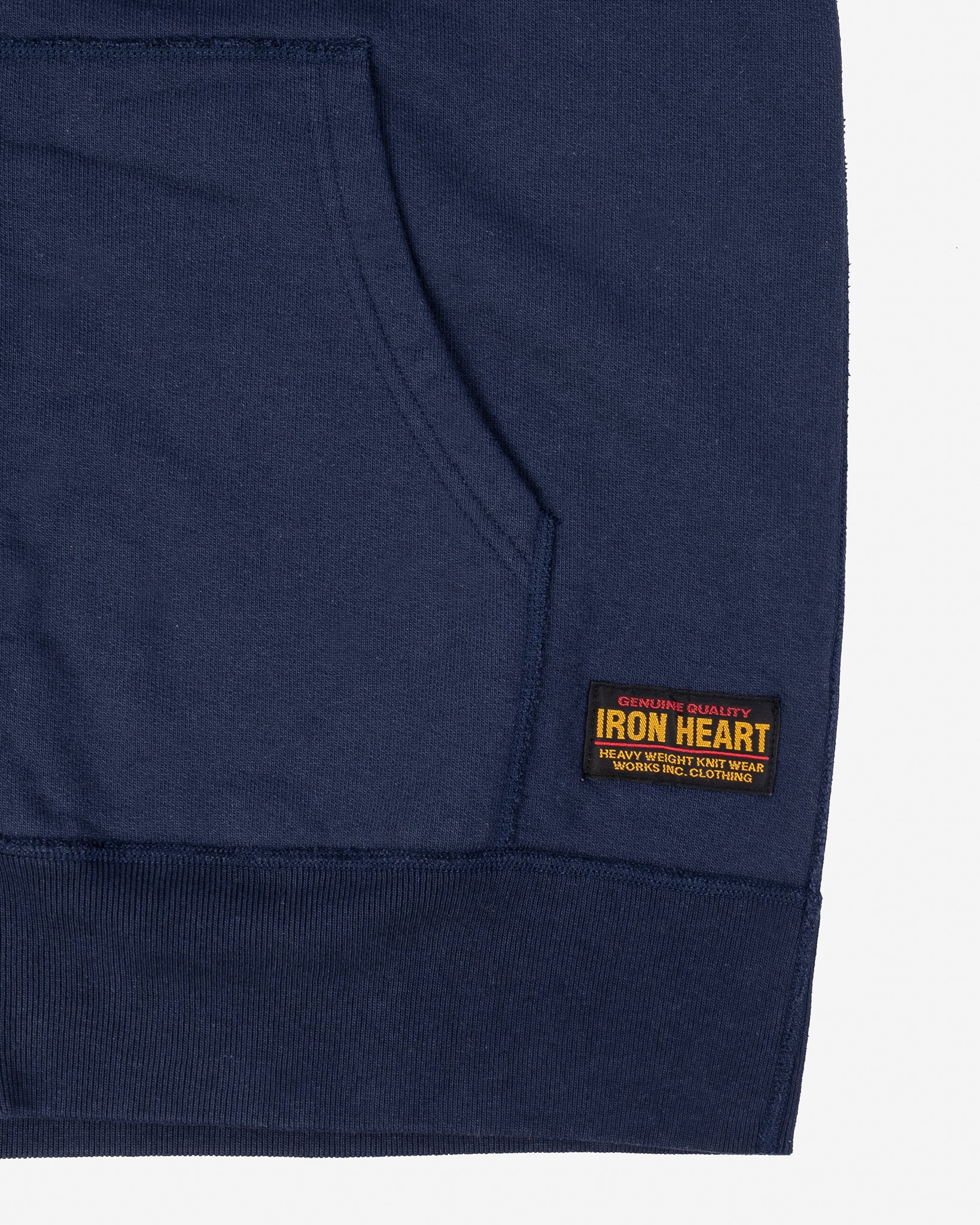 14oz Ultra Heavyweight Loopwheel Cotton Zip Up Sweater - Navy