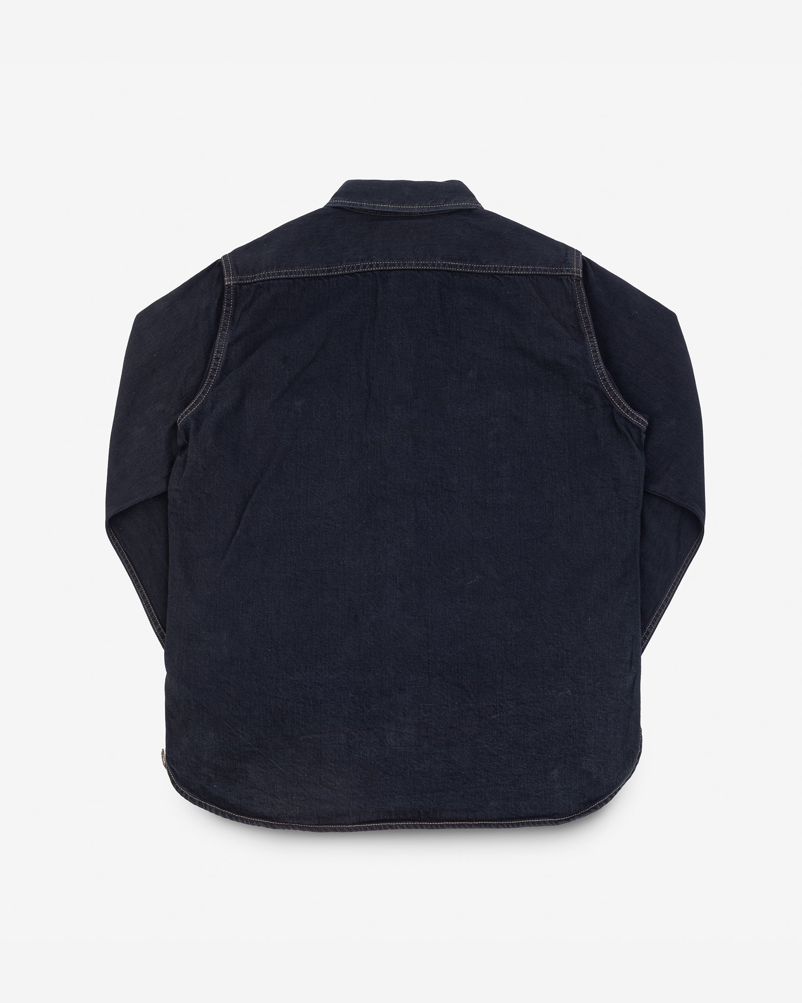 12oz Selvedge Denim Work Shirt With Snaps - Indigo Overdyed Black