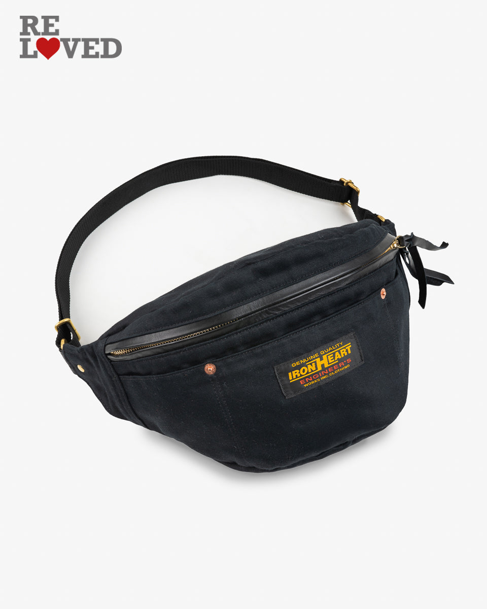 12oz Whipcord Waist Bag - Black (IHE-53-BLK)