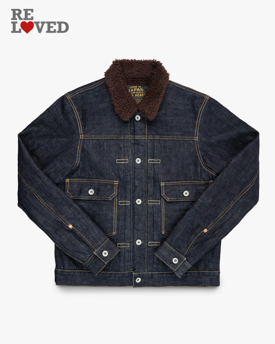 16oz Selvedge Denim Fleece Lined Type II - Indigo (IHJ-151-IND) Size Large