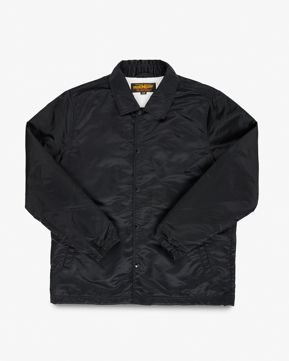 4.8oz Nylon Coach Jacket - Black - No Patch