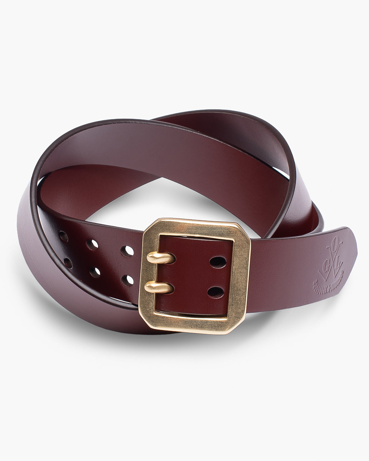 OGL Double Prong Garrison Buckle Leather Belt