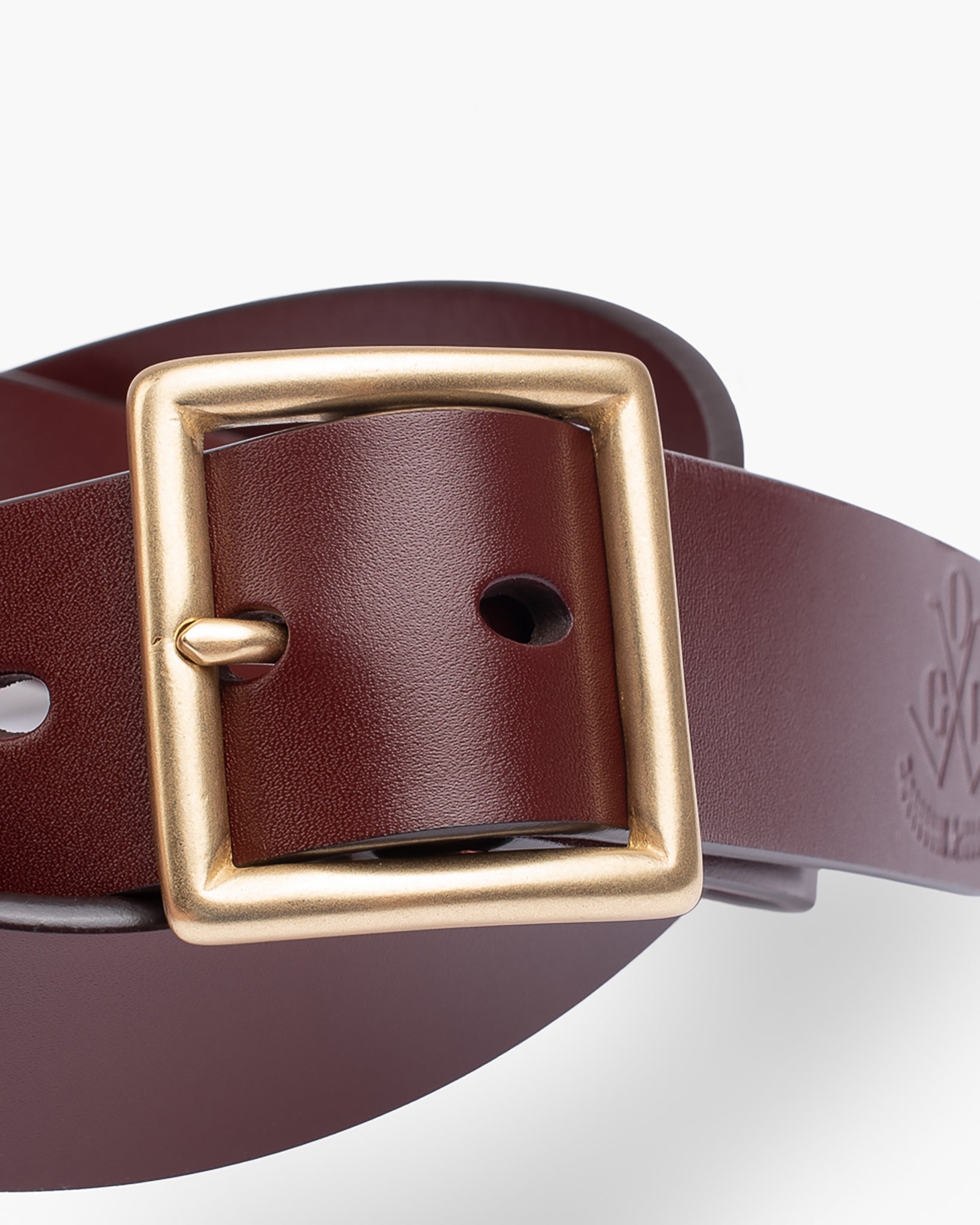OGL Vintage Buckle Leather Belt - Tan