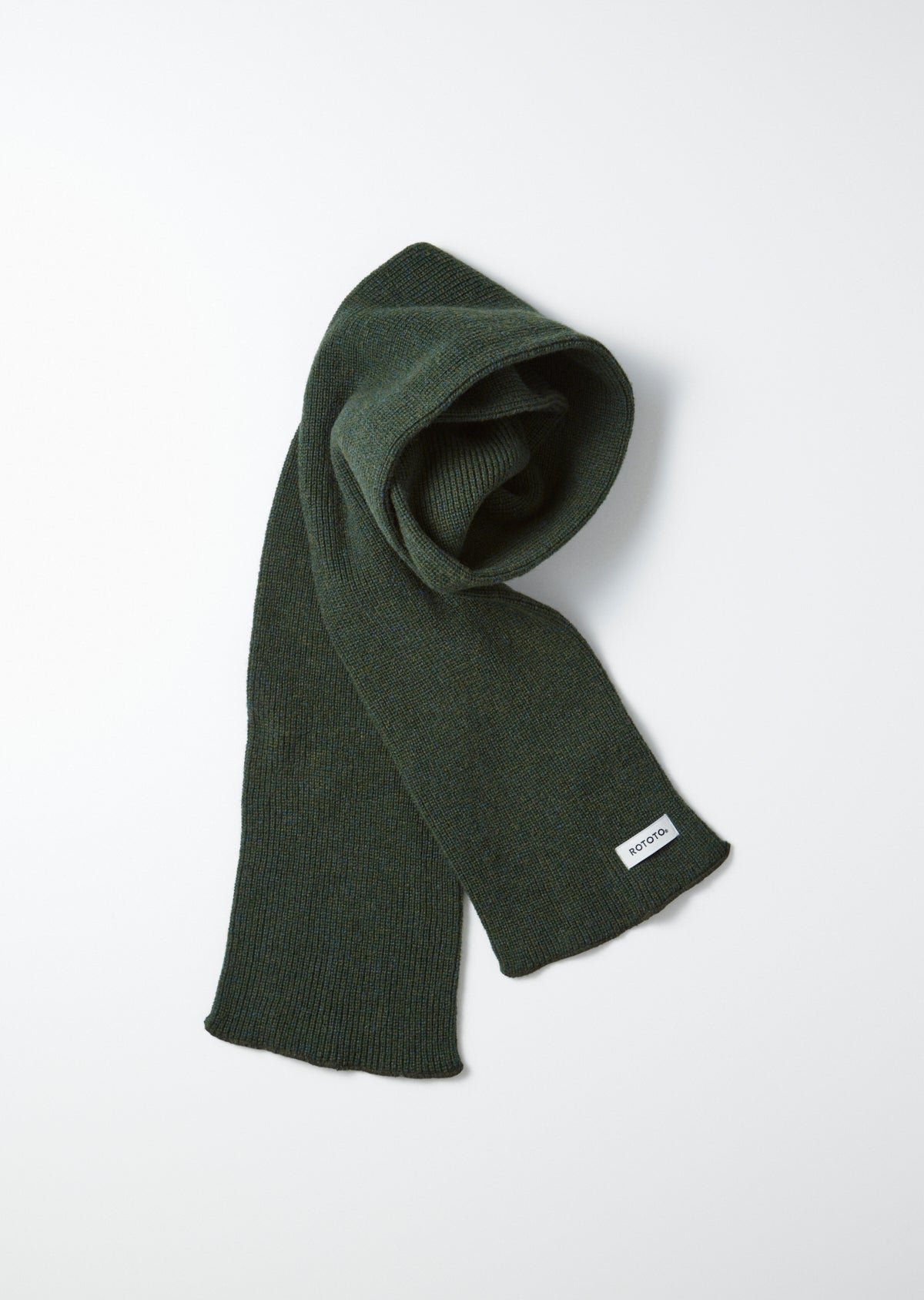 ROTOTO - Merino Lambswool Scarf - Dark Green