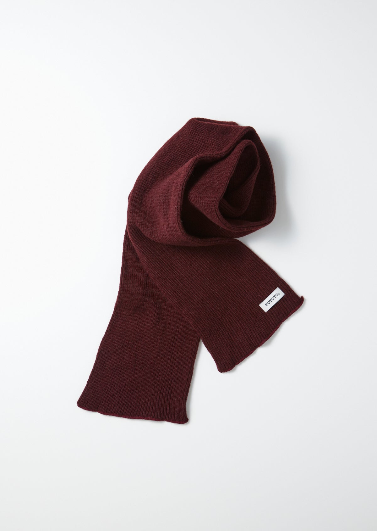 Merino Lambswool Scarf Dark Bordeaux