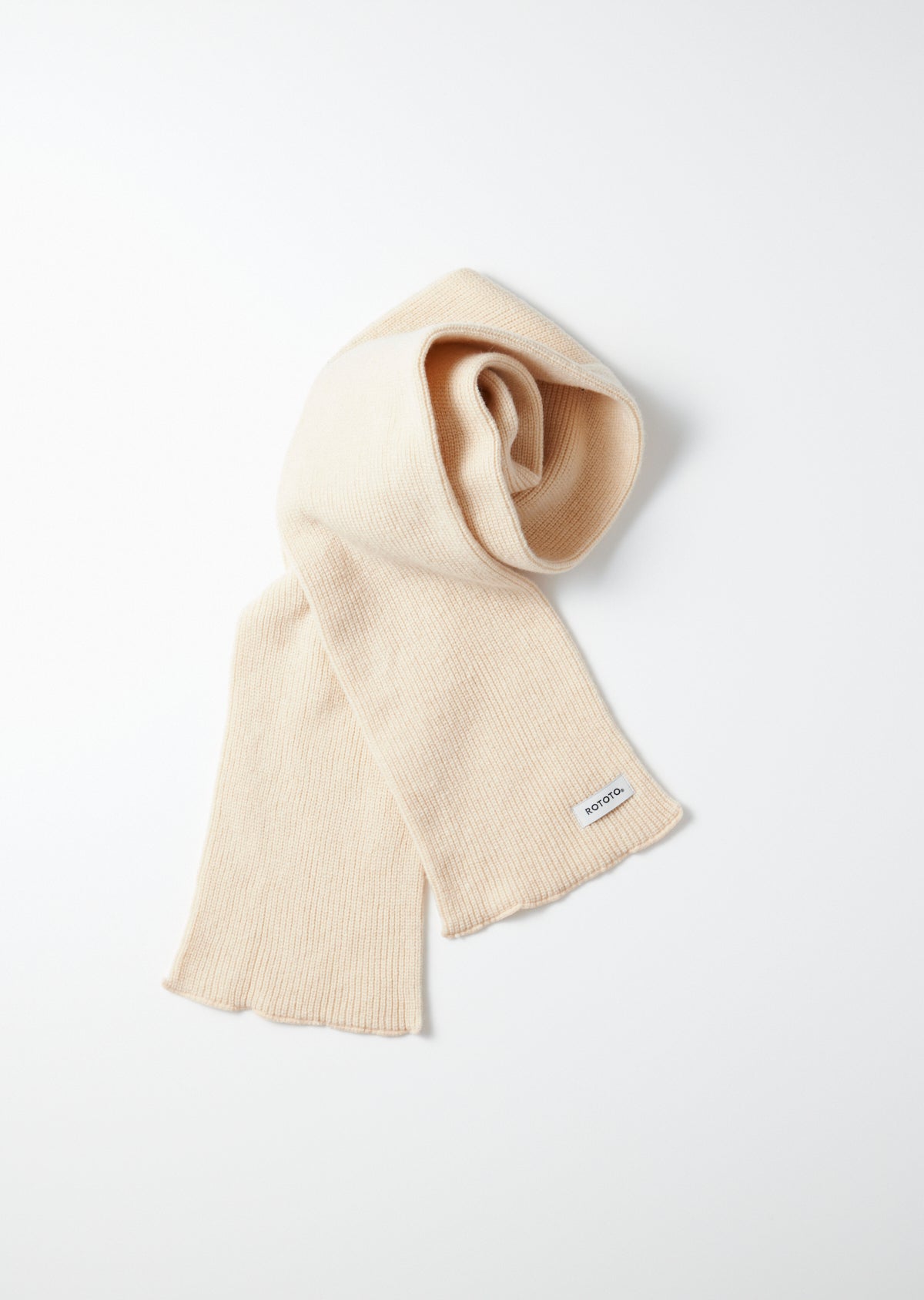 ROTOTO - Merino Lambswool Scarf - White